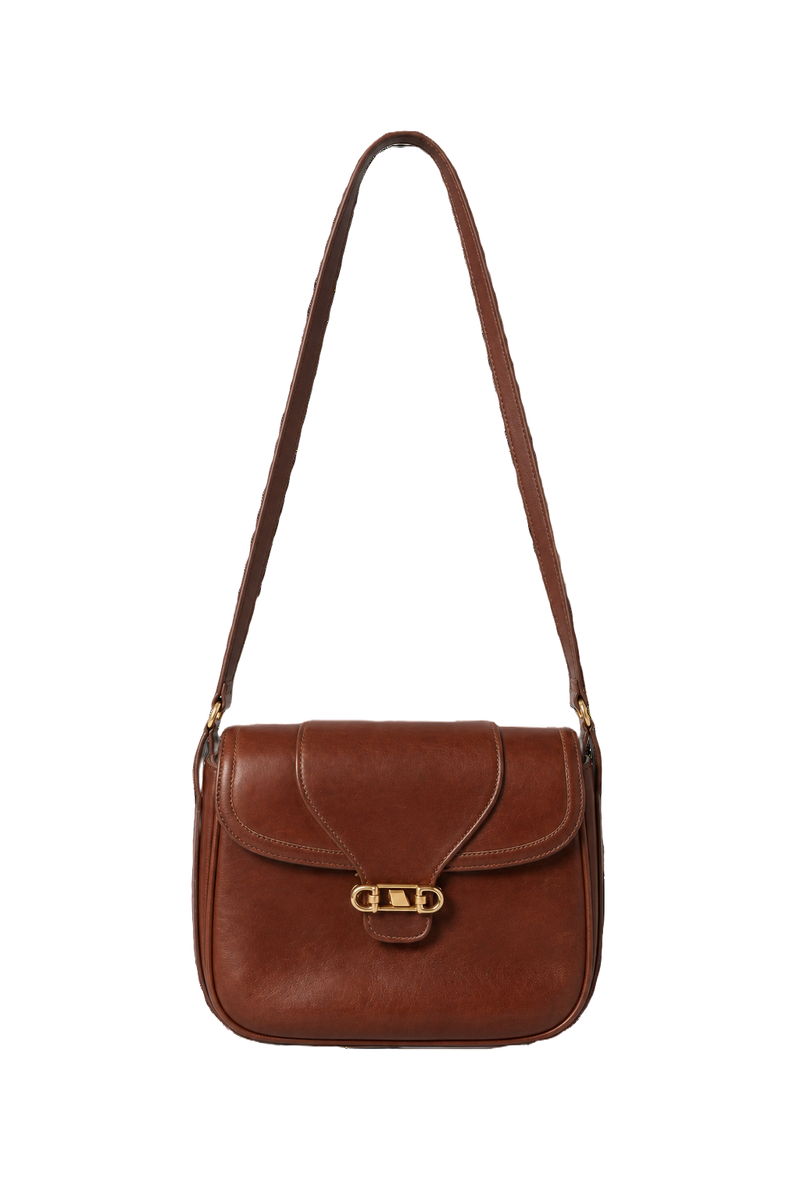1990s Brown Leather Bag - Front View