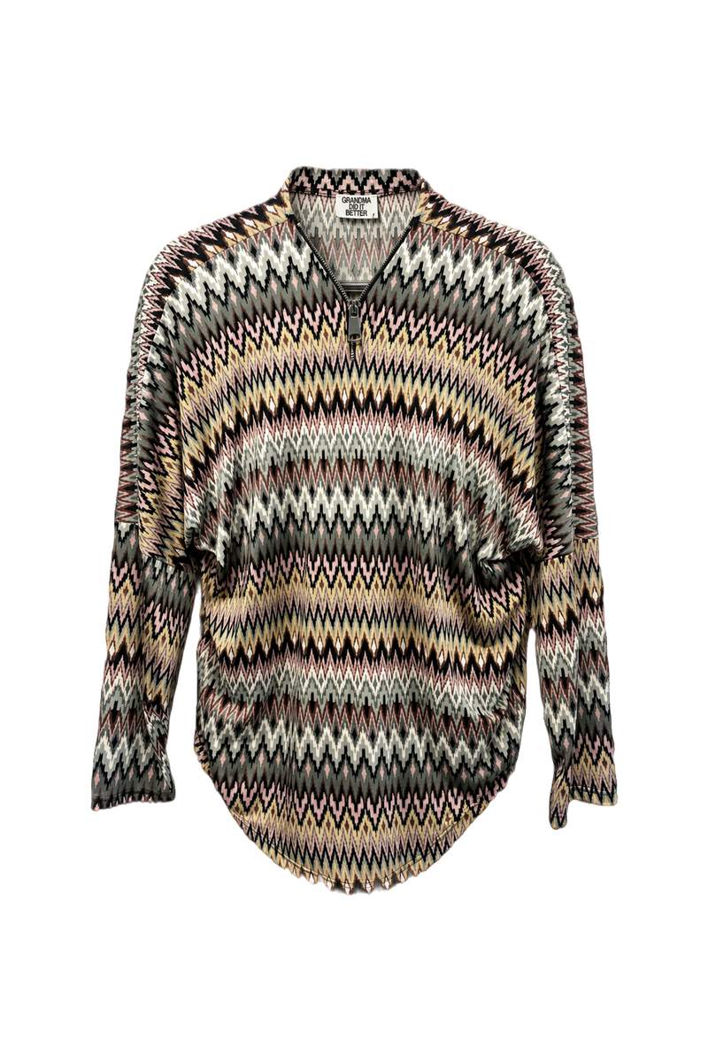 1980s Multicolor Knit Sweater - Front View