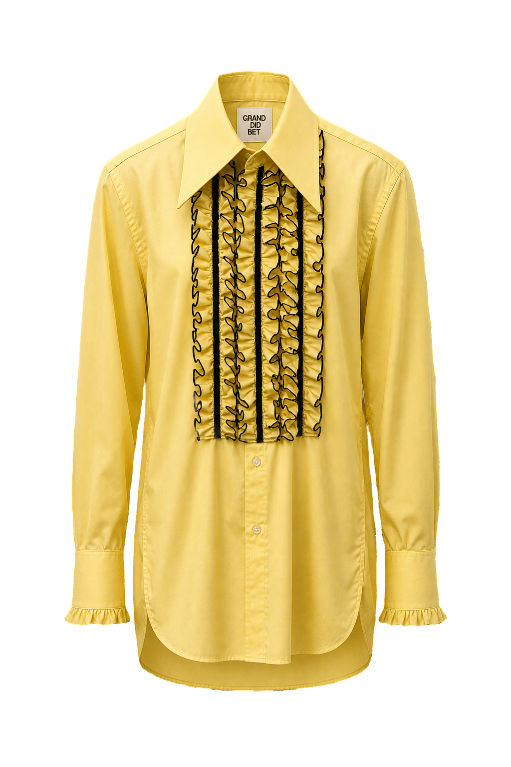 1970s Yellow Polyester Shirt - Front View
