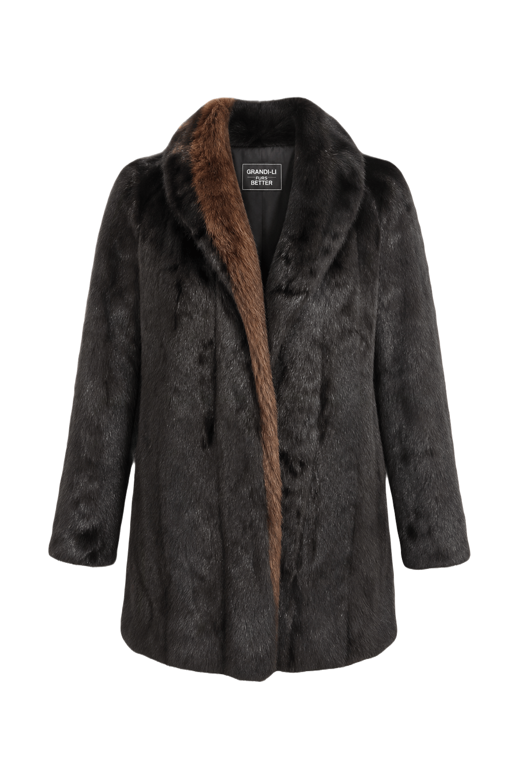 1980s Black Fur Coat - Front View