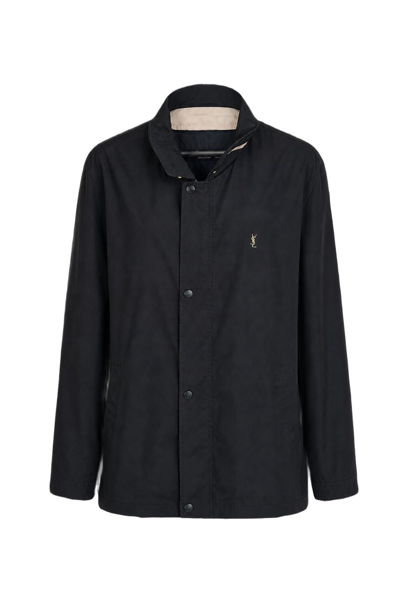 1990s Black Polyester Jacket - Front View