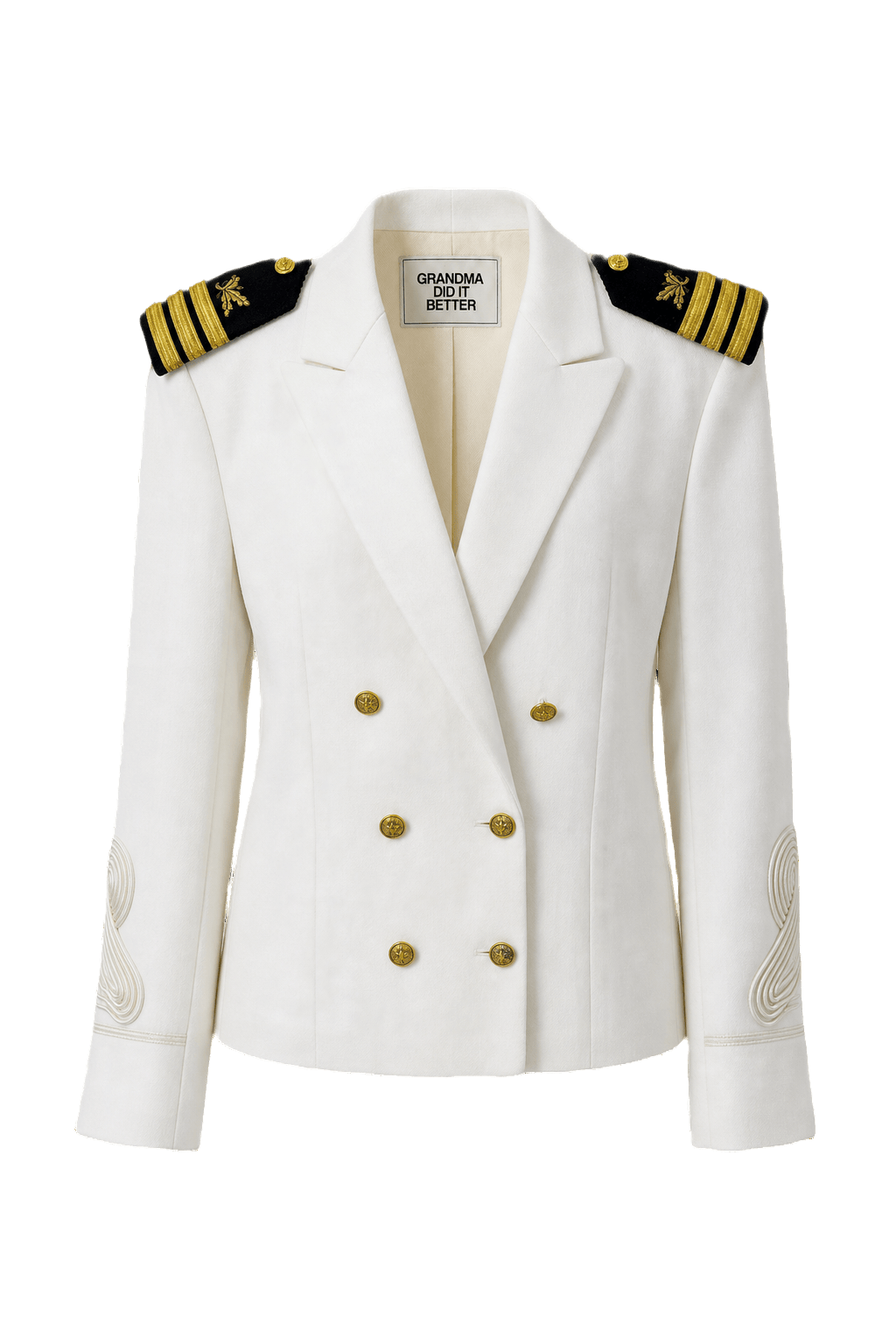 1980s Cream Wool Blend Jacket - Front View