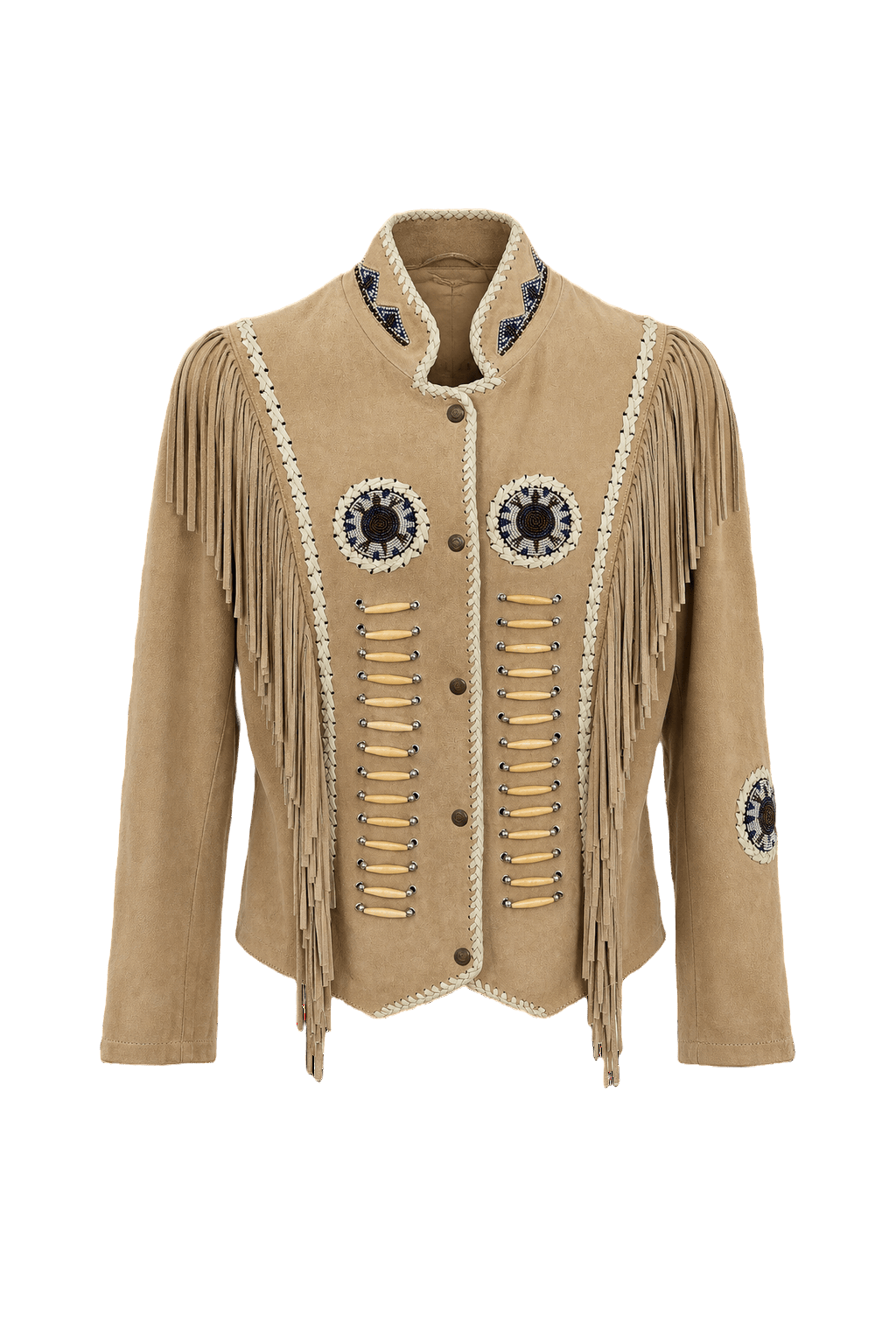 1970s Tan Suede Jacket - Front View