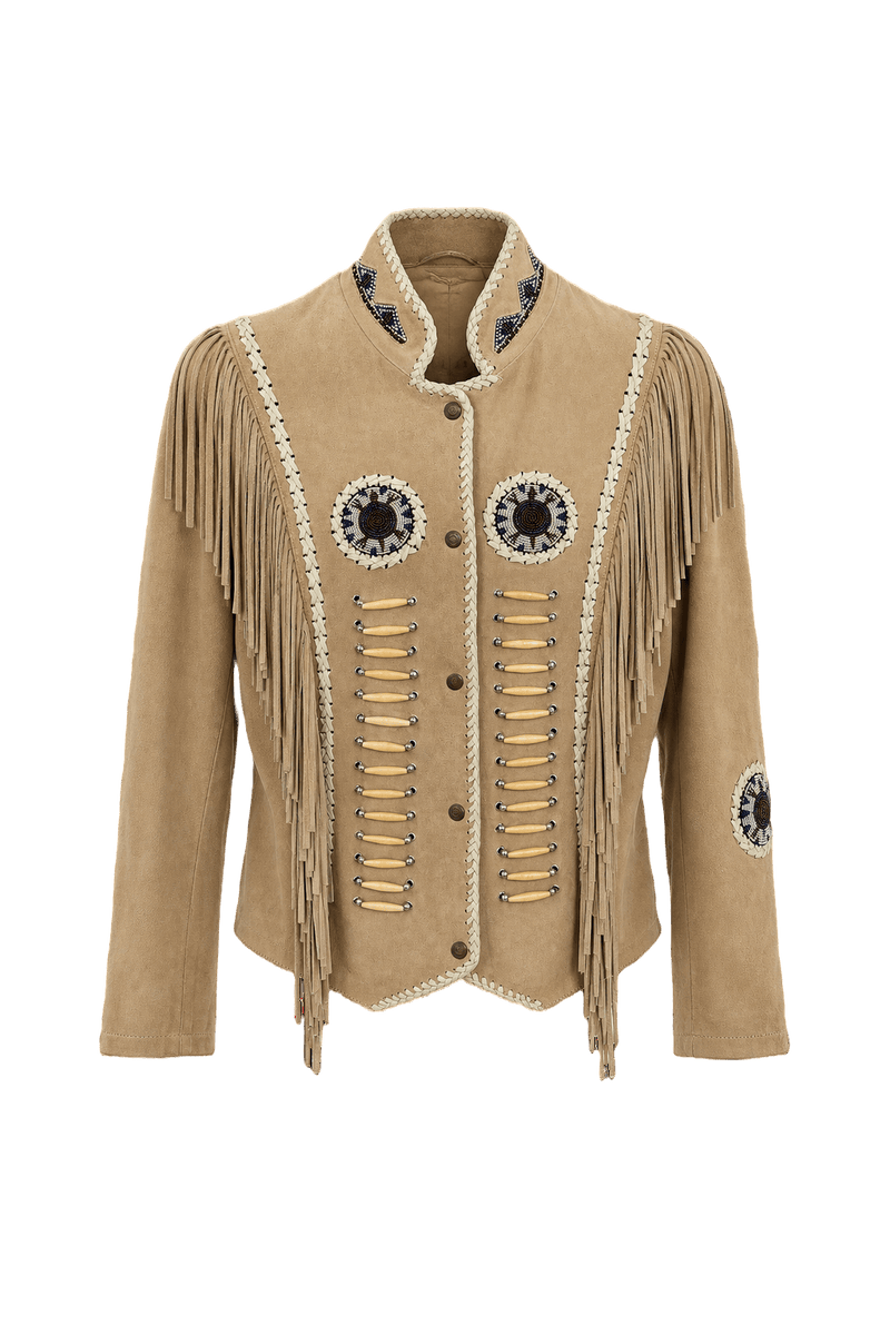 1970s Tan Suede Jacket - Front View