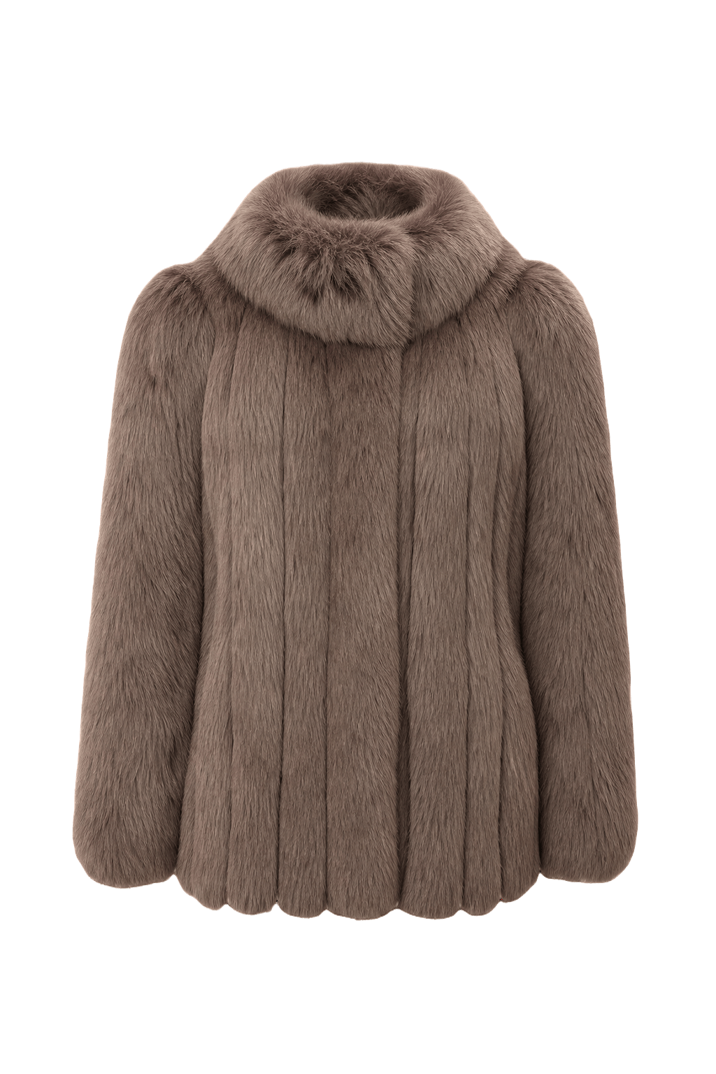 1980s Brown Fur Coat - Front View