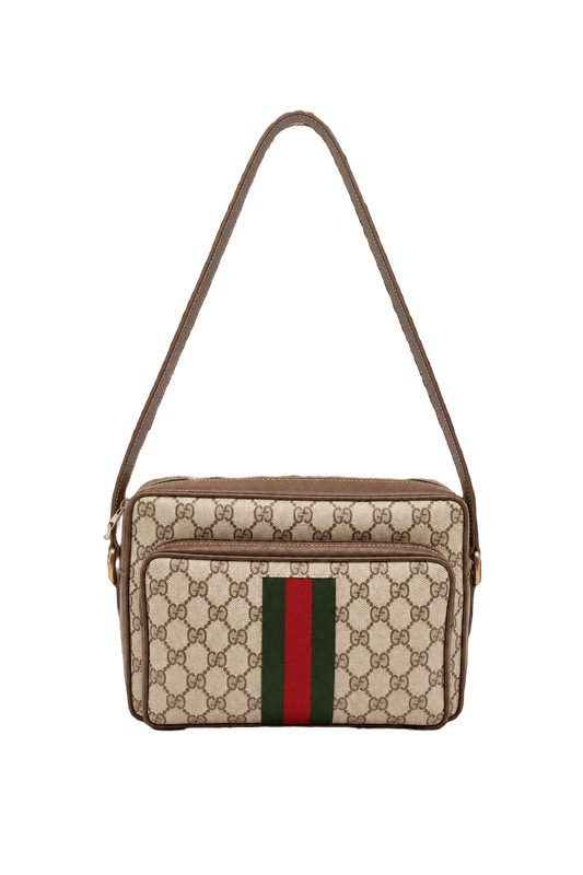 Unknown Beige Canvas Bag - Front View