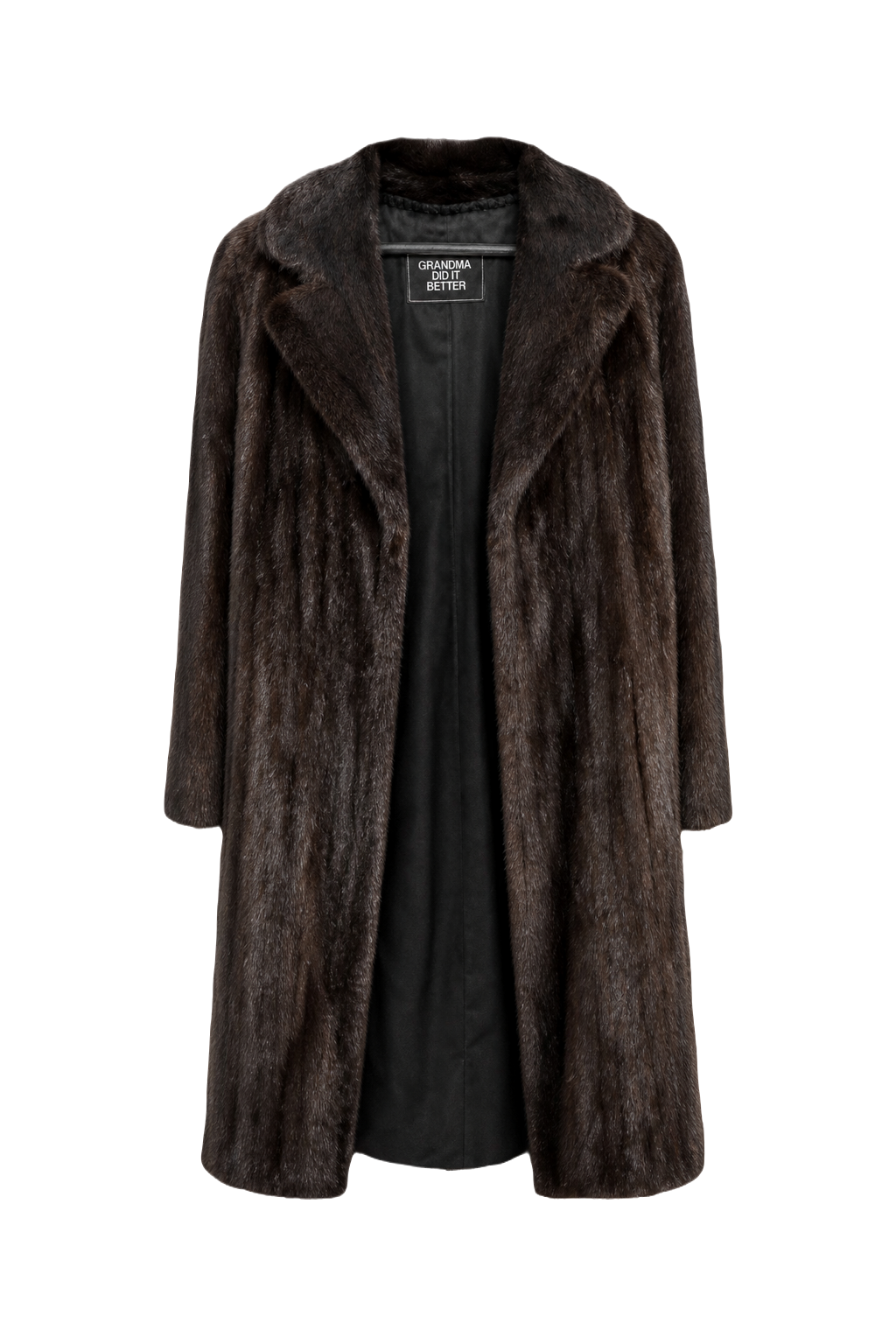 1980s Dark Brown Fur Coat - Front View
