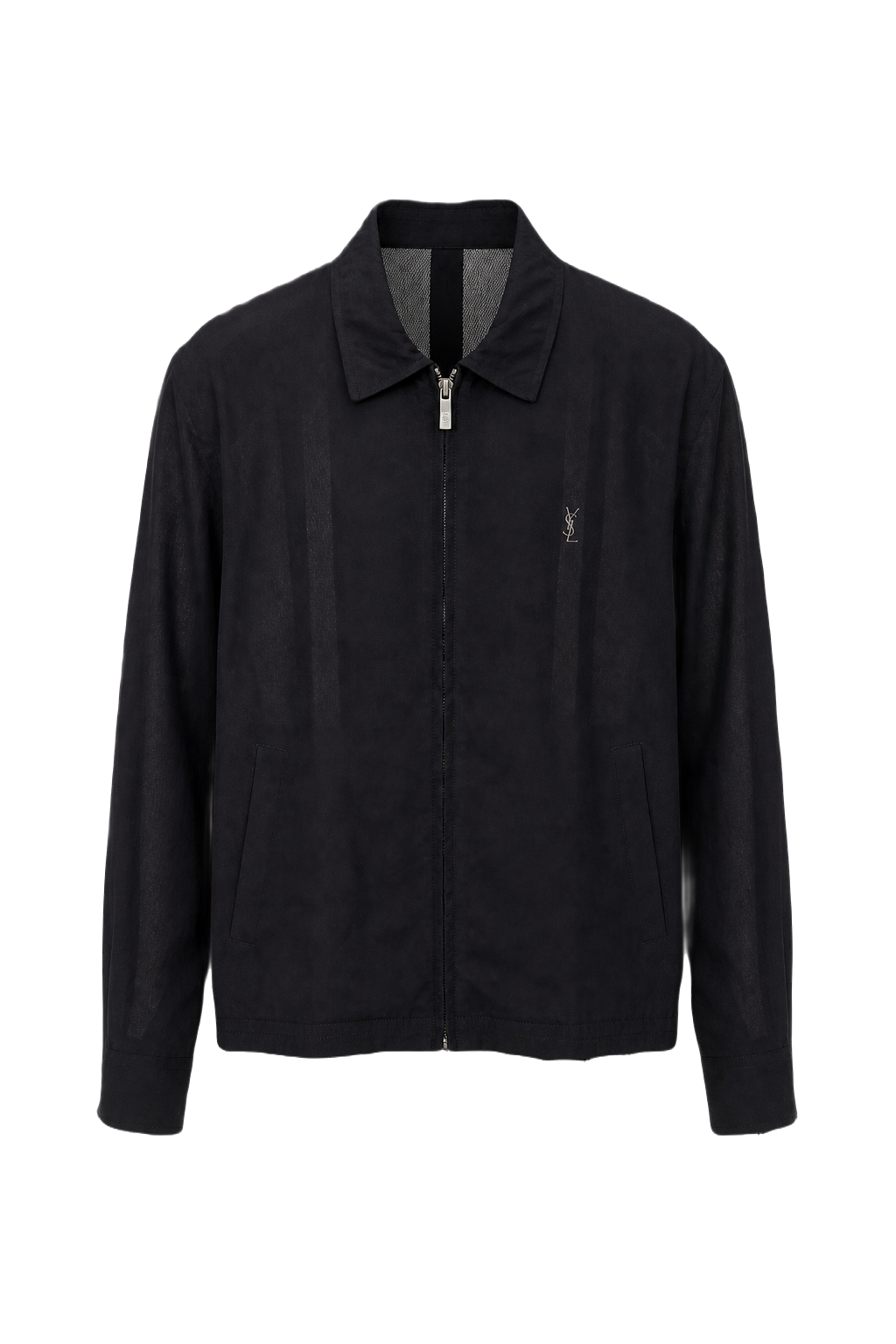 1990s Black Synthetic Jacket - Front View