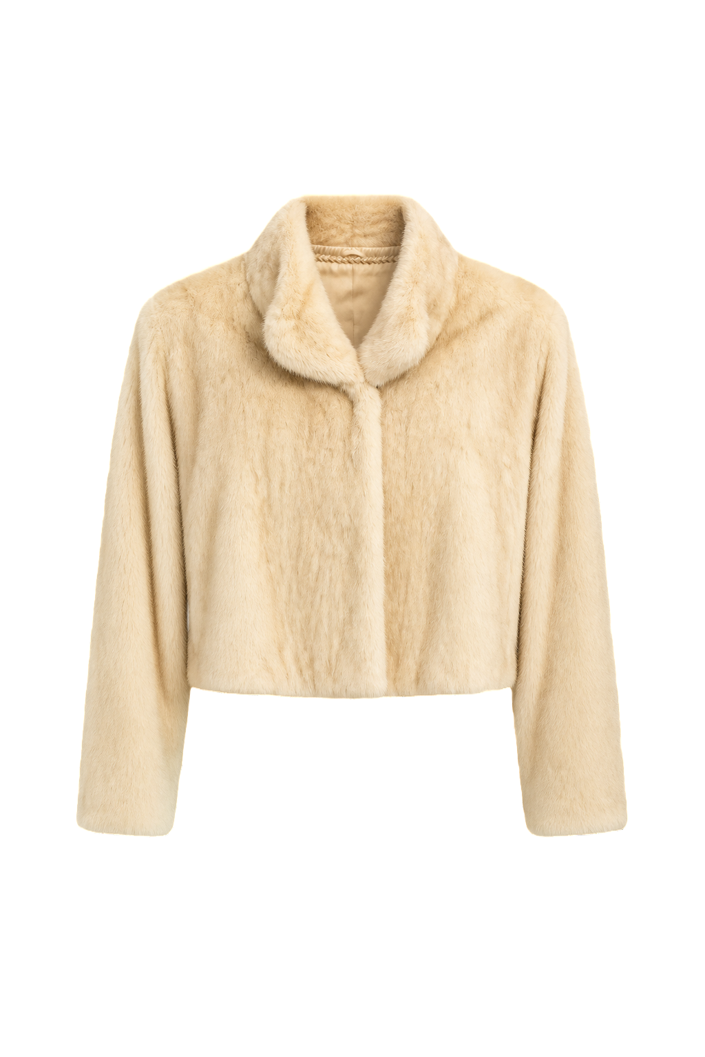 1980s Cream Mink Fur Coat - Front View