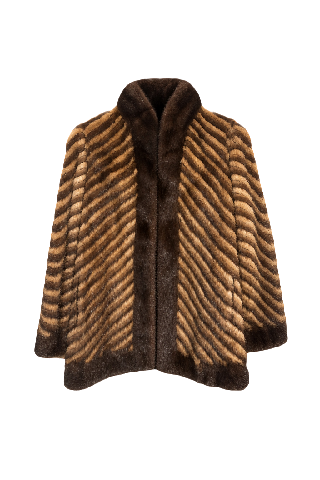 1990s Brown Fur Coat - Front View