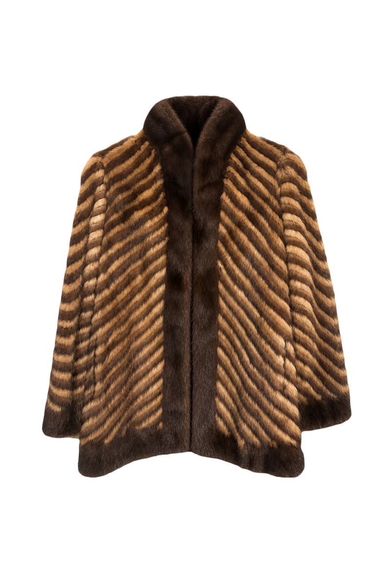 1990s Brown Fur Coat - Front View