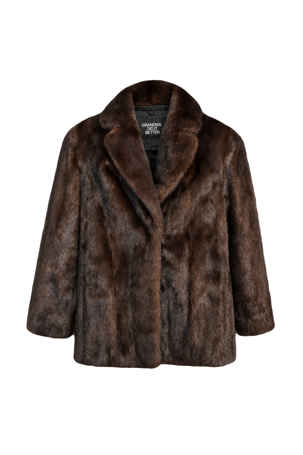 1980s Dark Brown Fur Coat - Front View