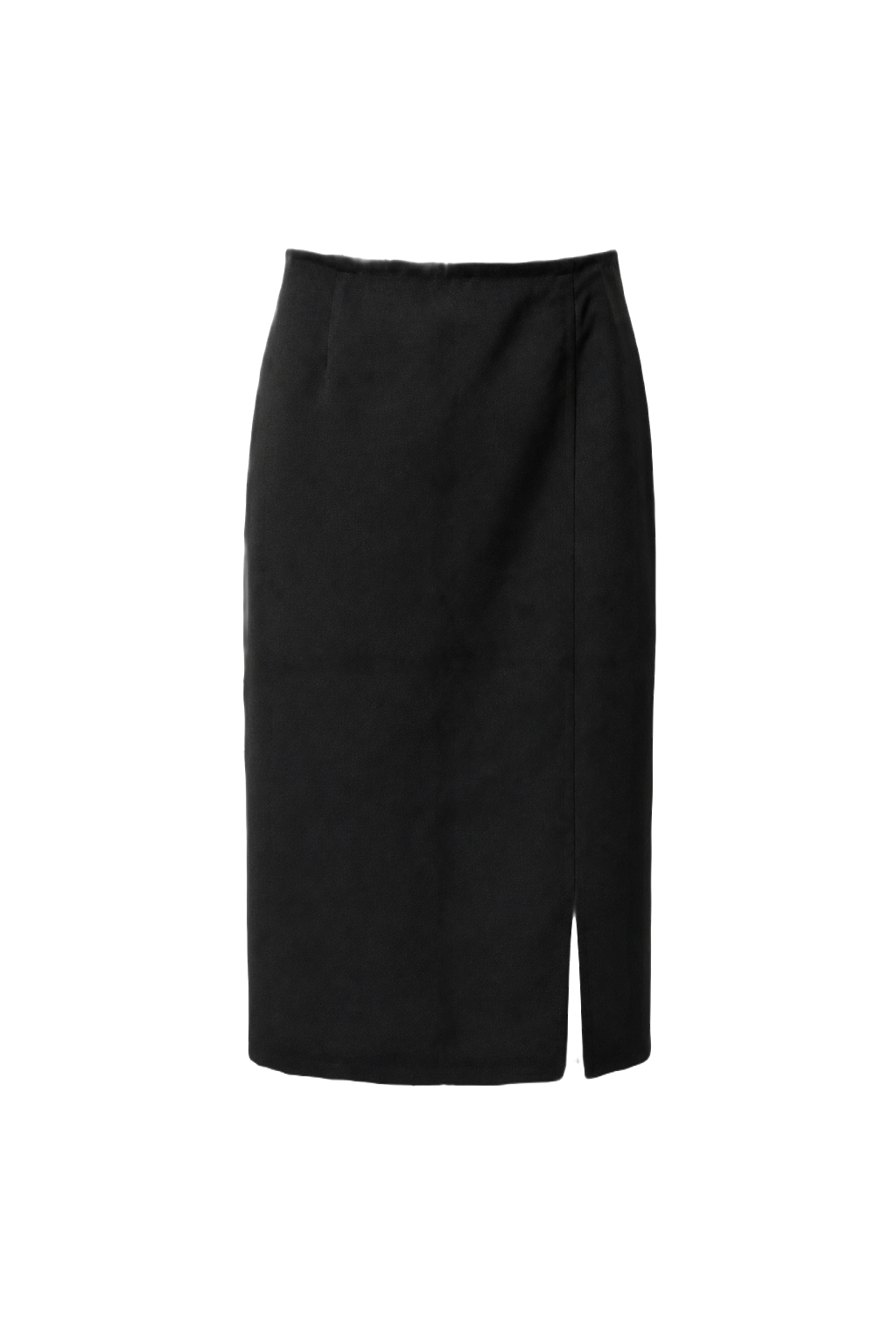 1990s Black Wool Skirt - Front View