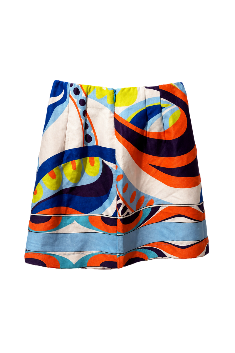 1990s Multicolor Cotton Shorts - Front View