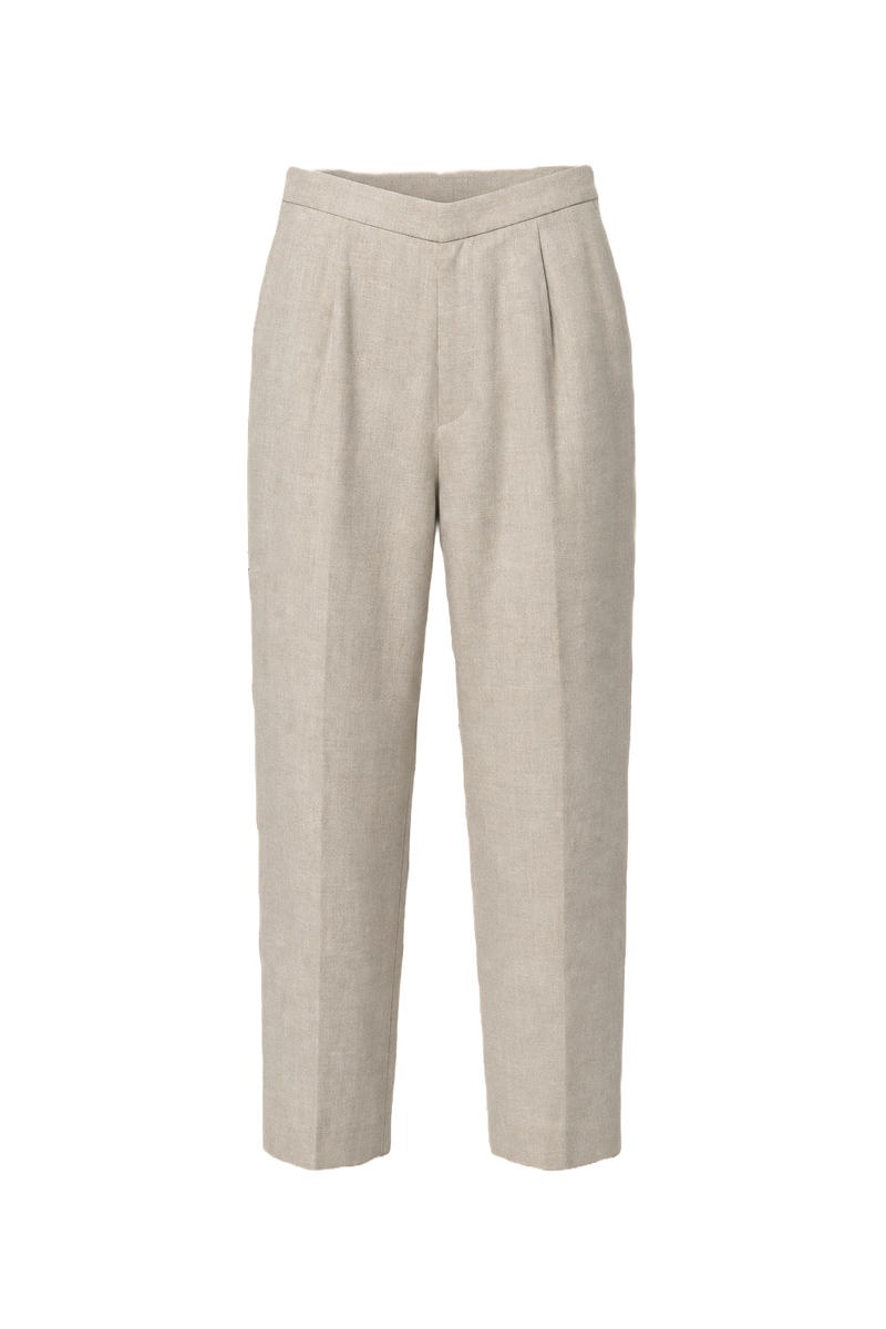 1980s Cream Cotton Trousers - Front View