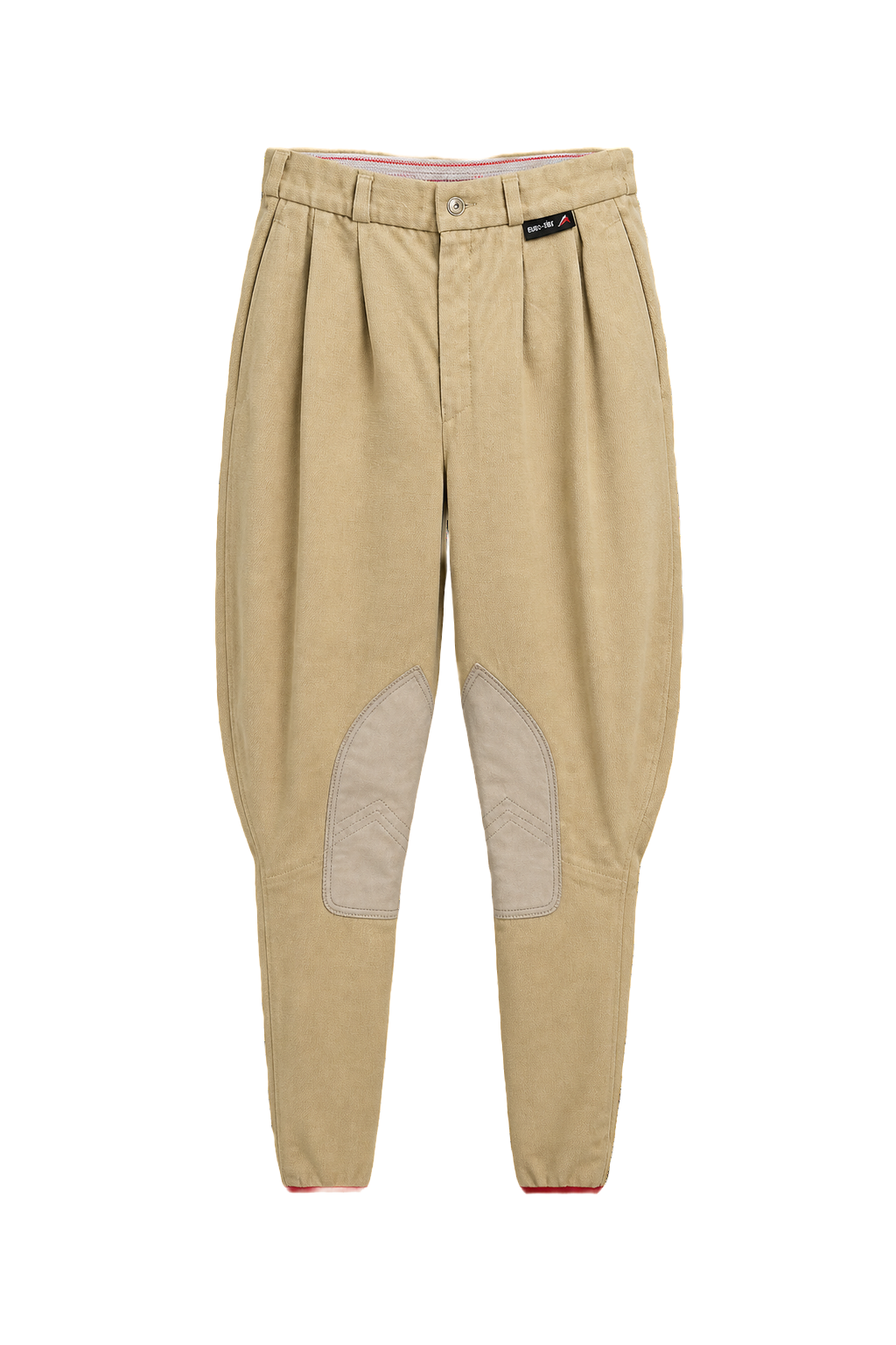 1970s Beige Cotton Trousers - Front View