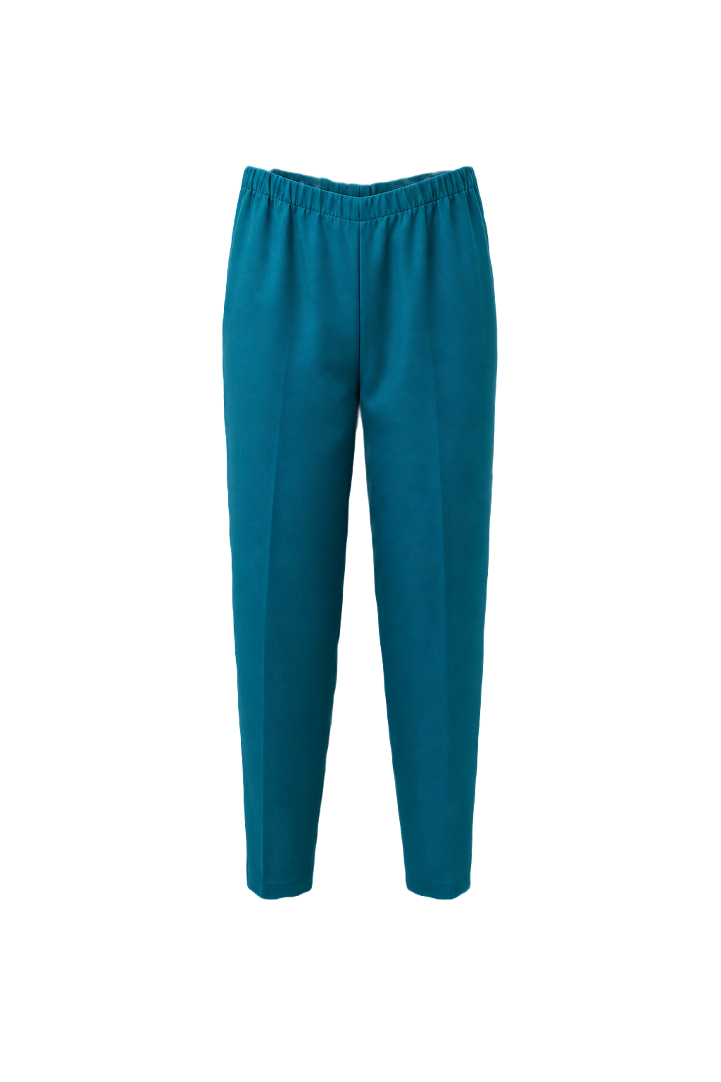 1980s Turquoise Polyester Pants - Front View