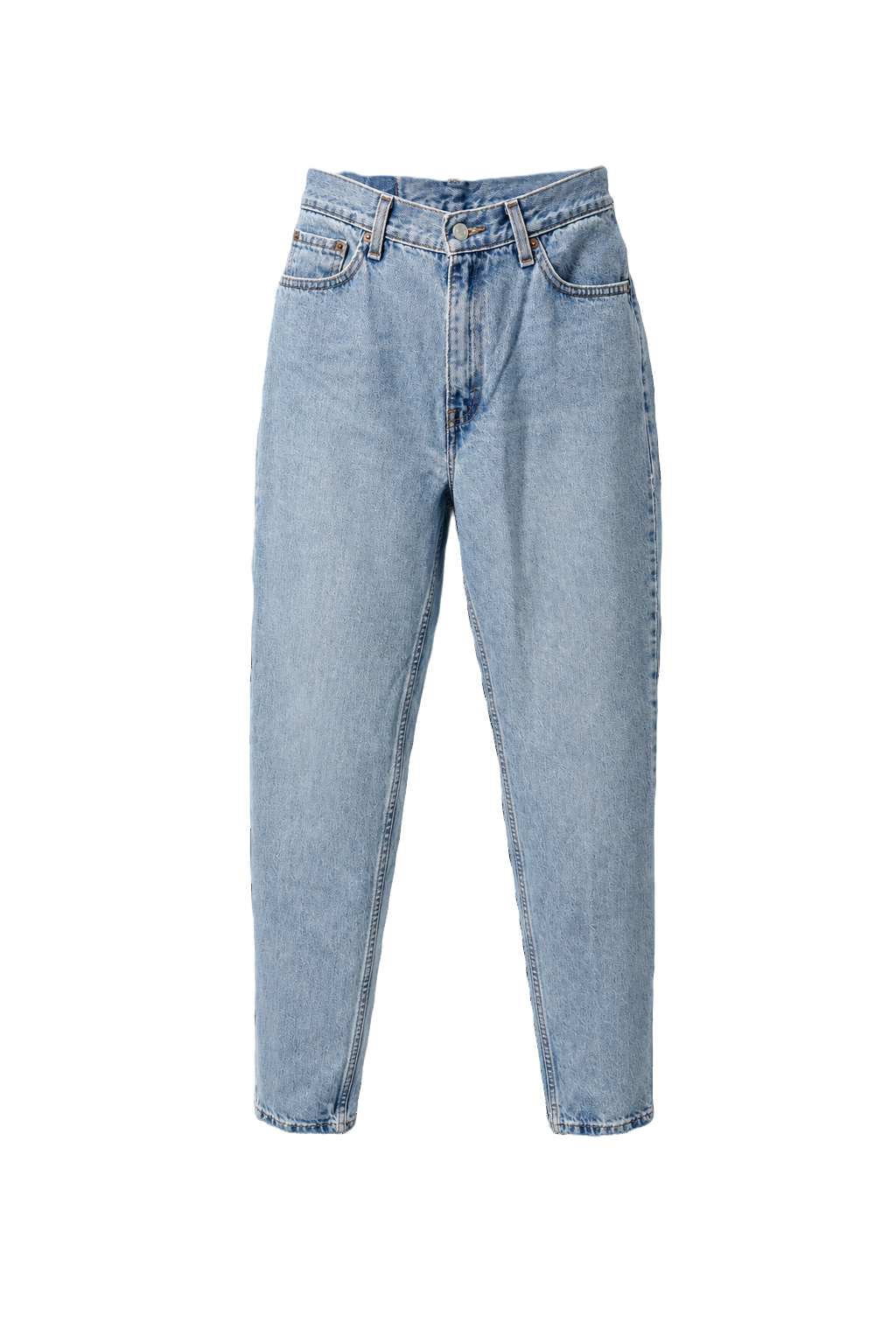 1980s Light Blue Denim Jeans - Front View