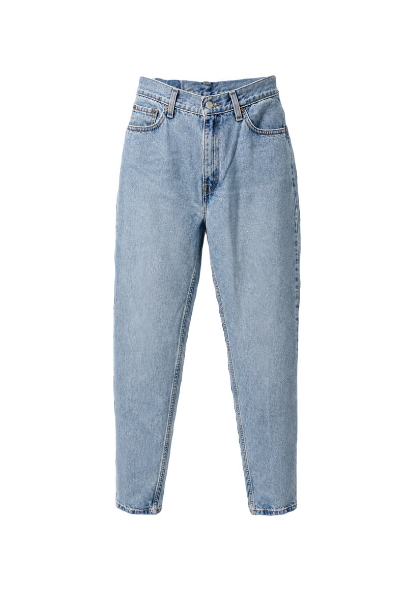 1980s Light Blue Denim Jeans - Front View