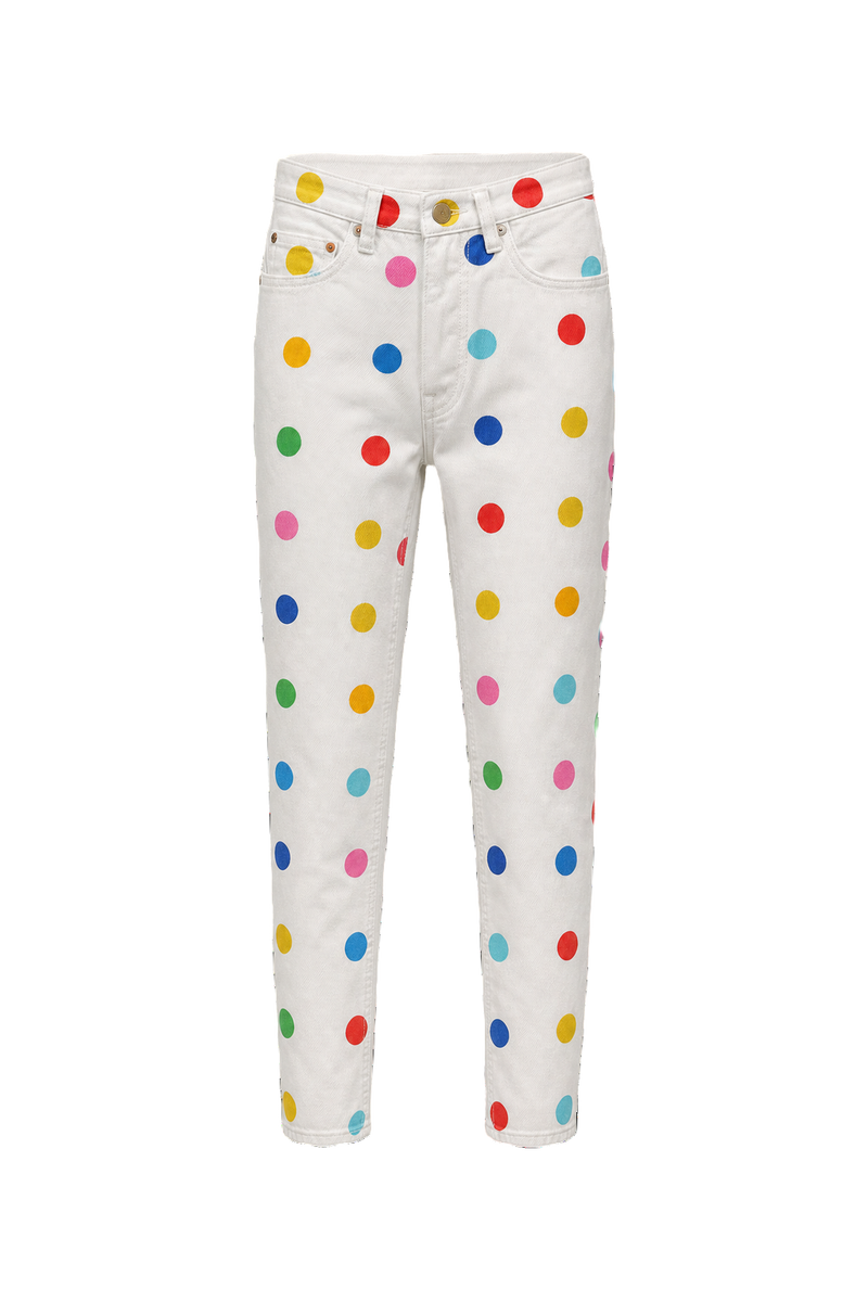 1980s White Cotton Pants - Front View