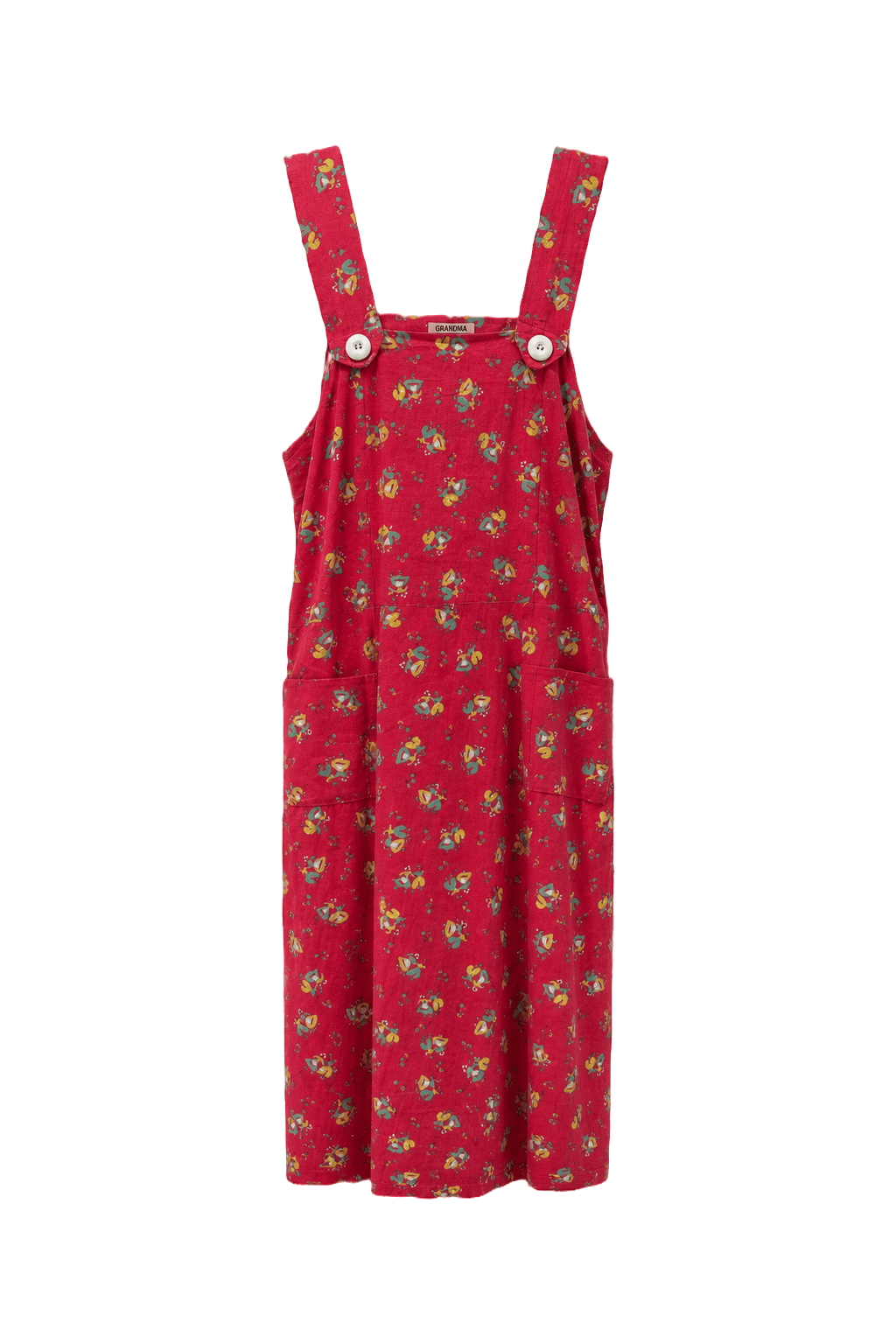 1960s Red Cotton Dress - Front View