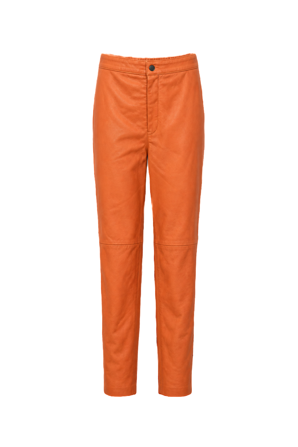 1980s Orange Cotton Blend Pants - Front View