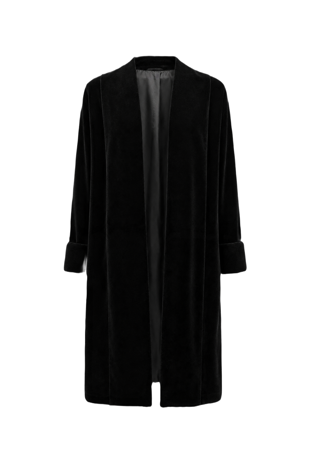 1940s Black Velvet Coat - Front View