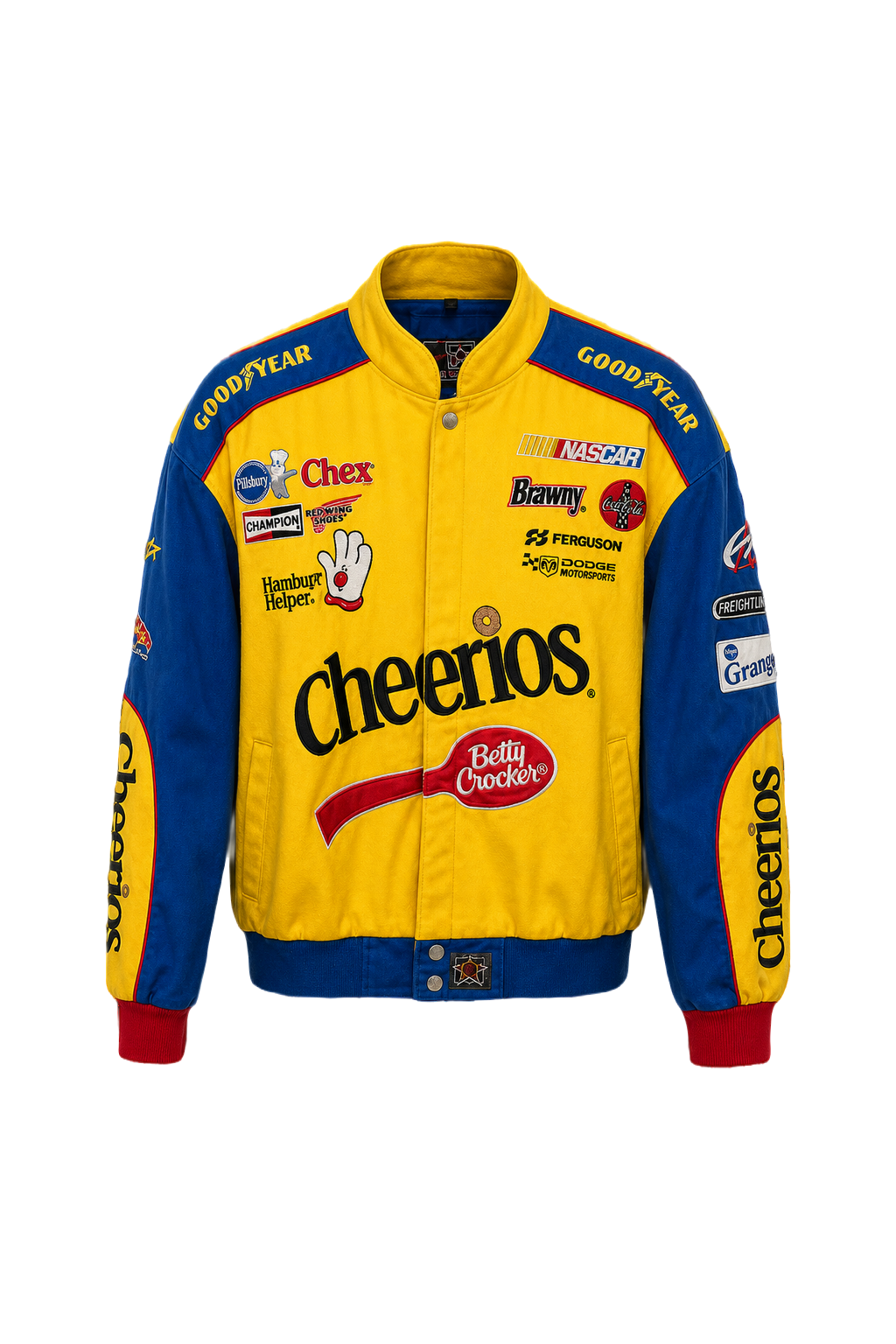 1990s Yellow Nylon Jacket - Front View