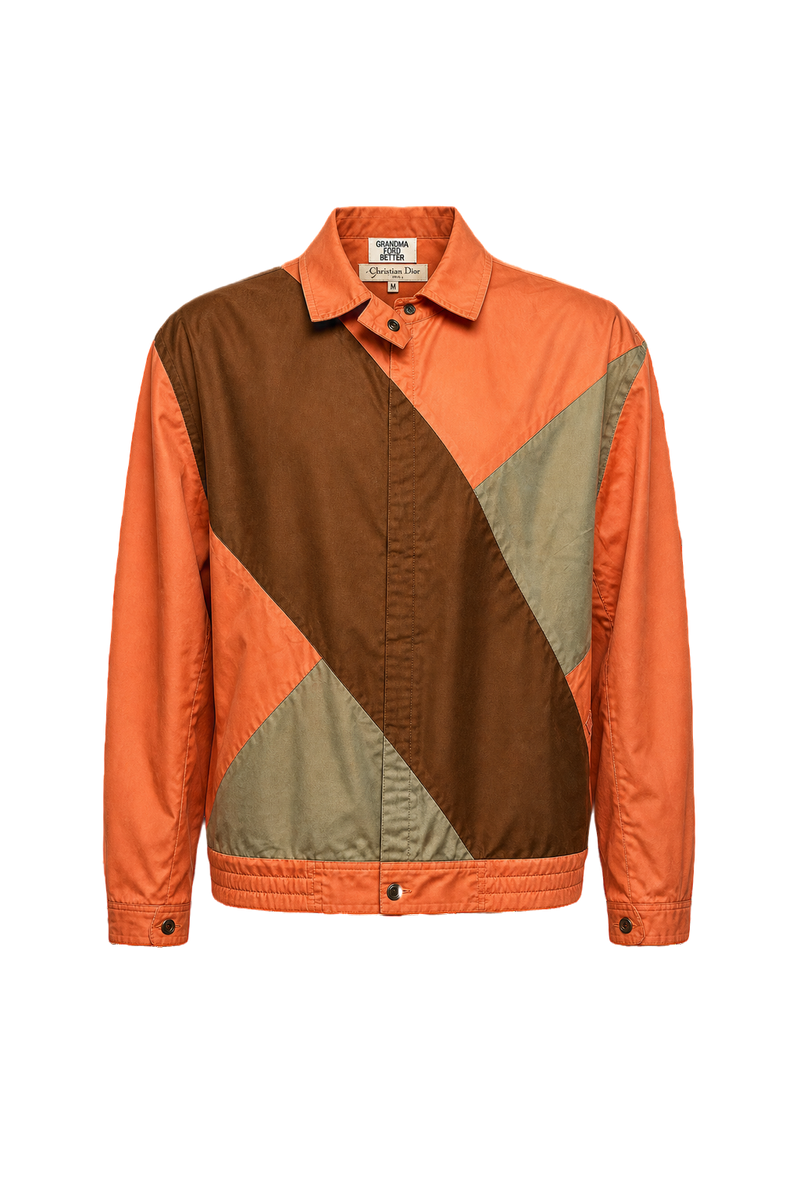 1980s Salmon Pink Nylon Jacket - Front View