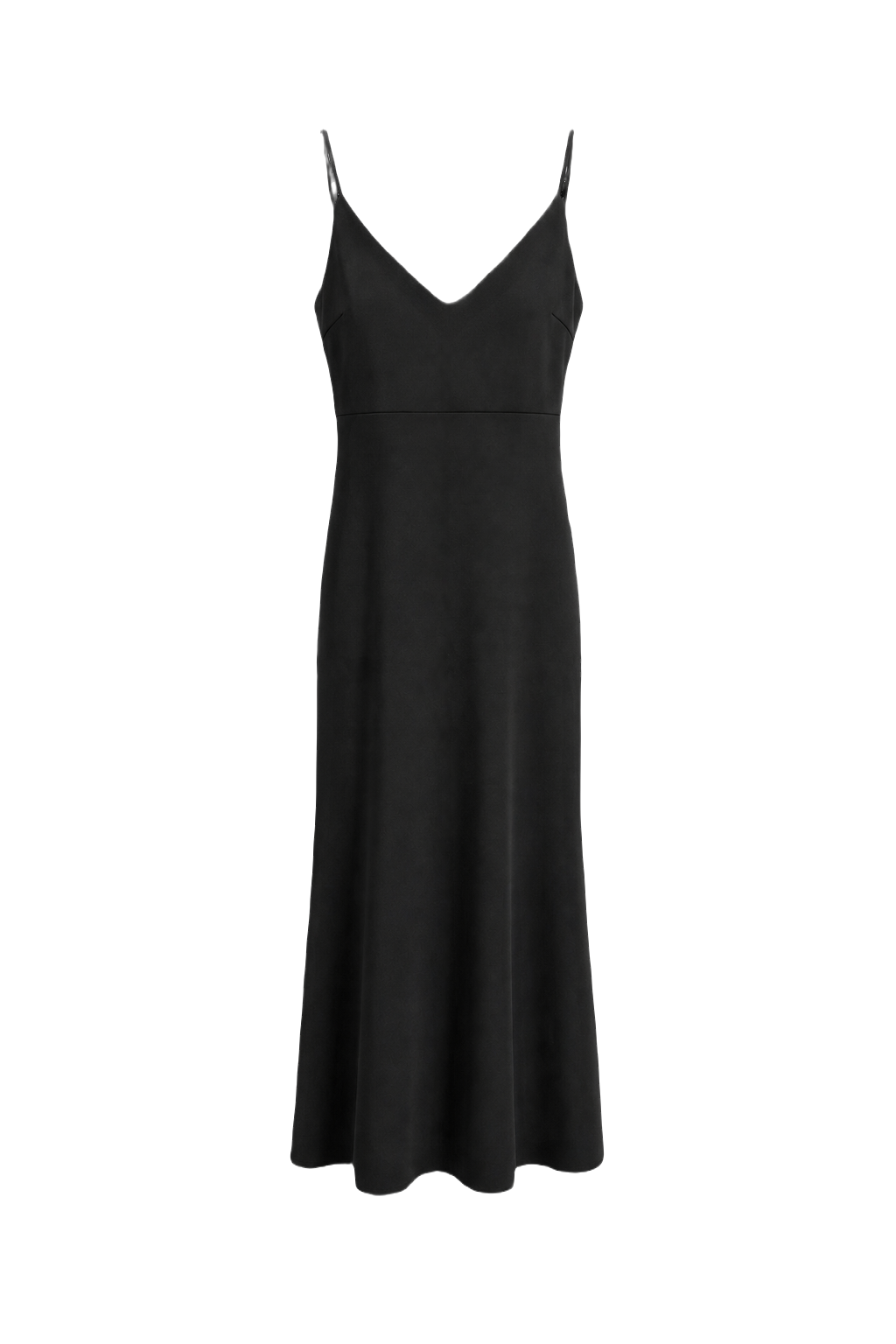 1990s Black Polyester Maxi Dress - Front View