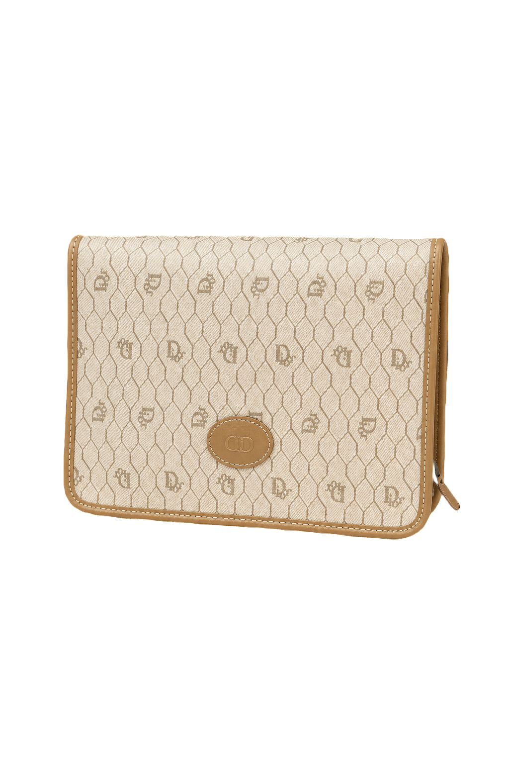 1980s Beige Canvas Bag - Front View
