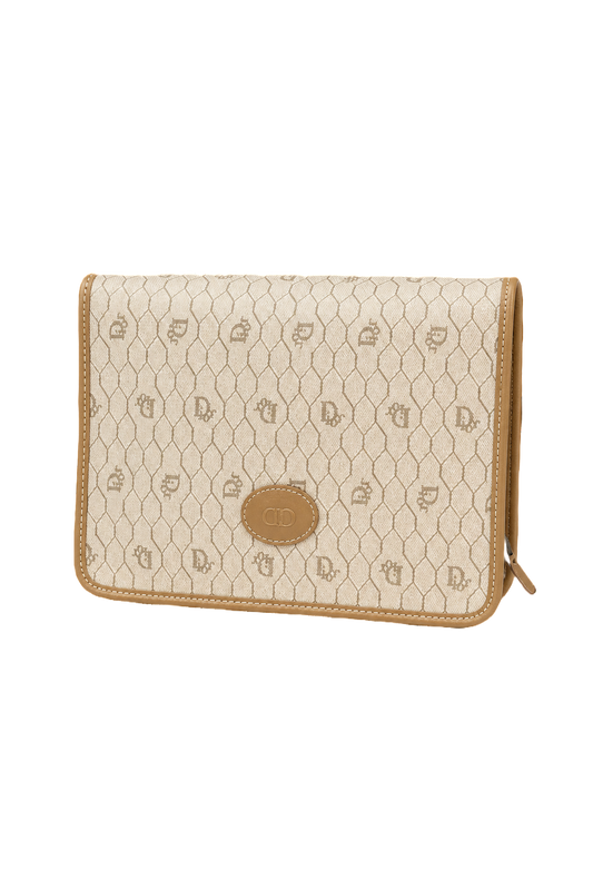 1980s Beige Canvas Bag - Front View