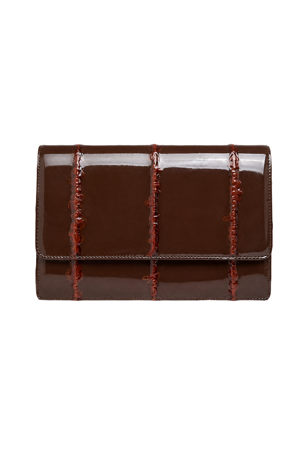 1980s Dark Brown Leather Bag - Front View