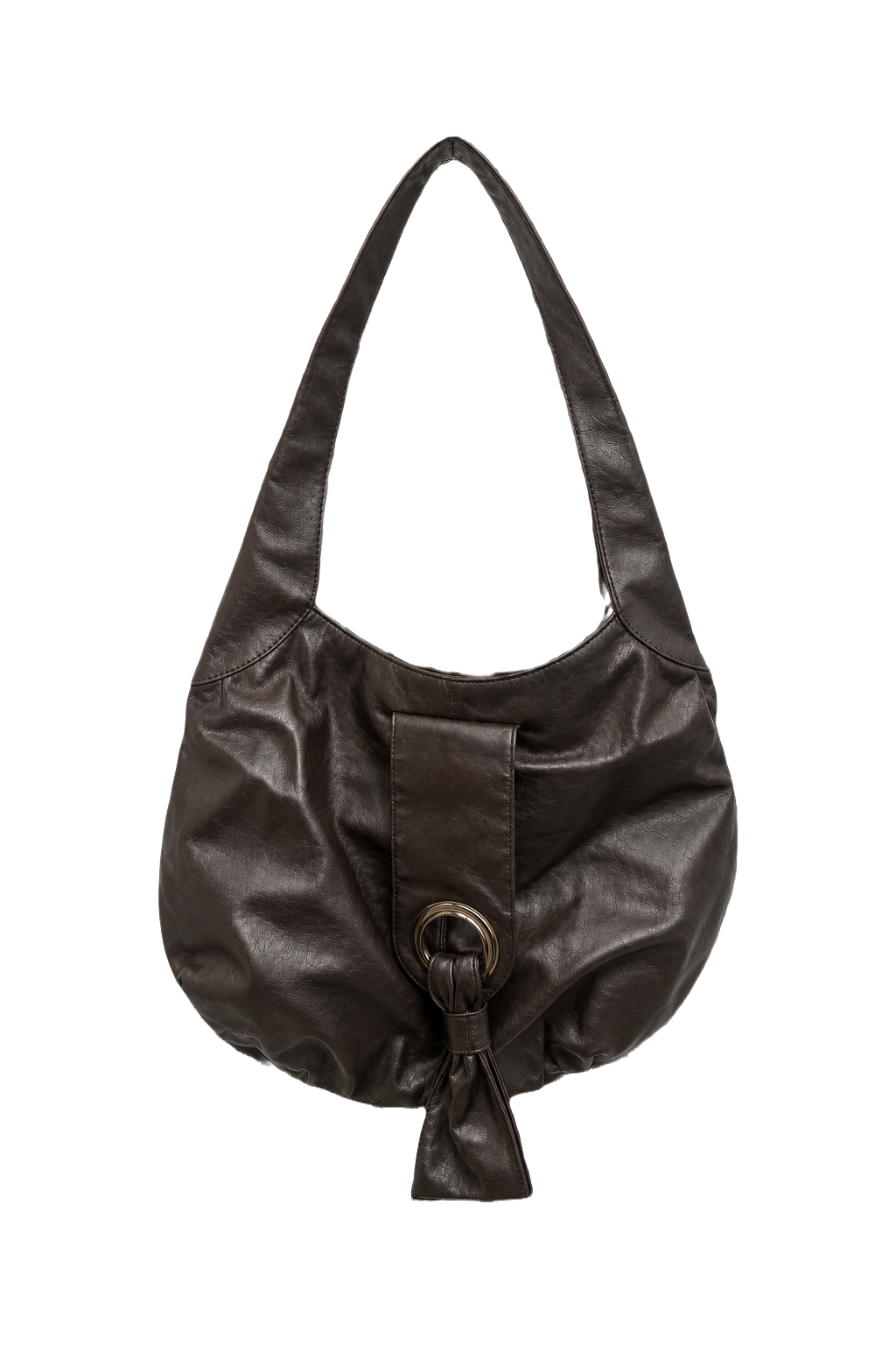 1990s Black Leather Bag - Front View