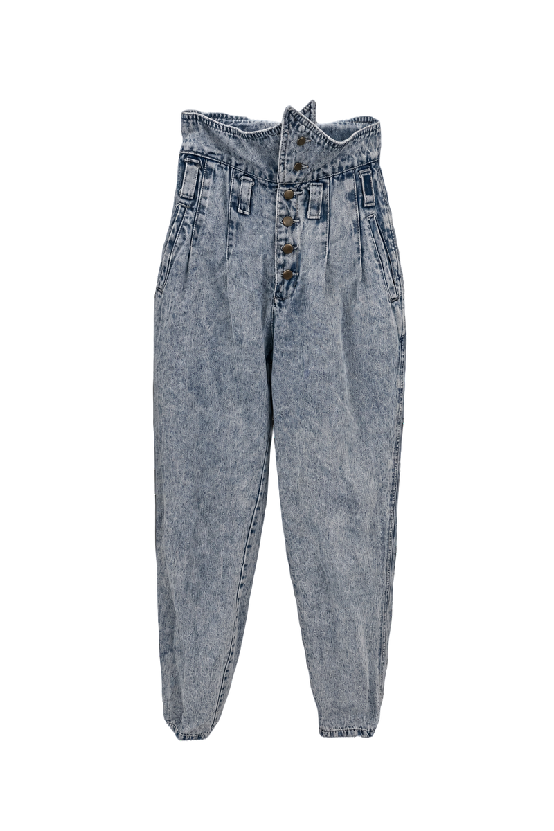 1990s Light Blue Denim Jeans - Front View