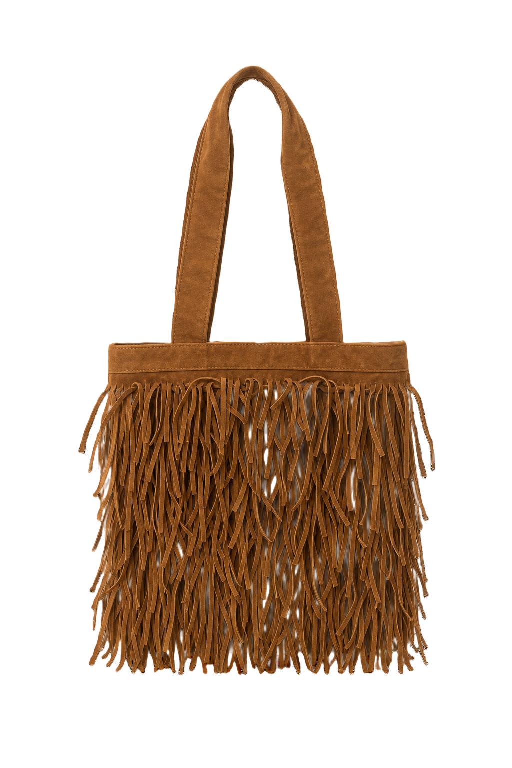 1970s Tan Suede Bag - Front View