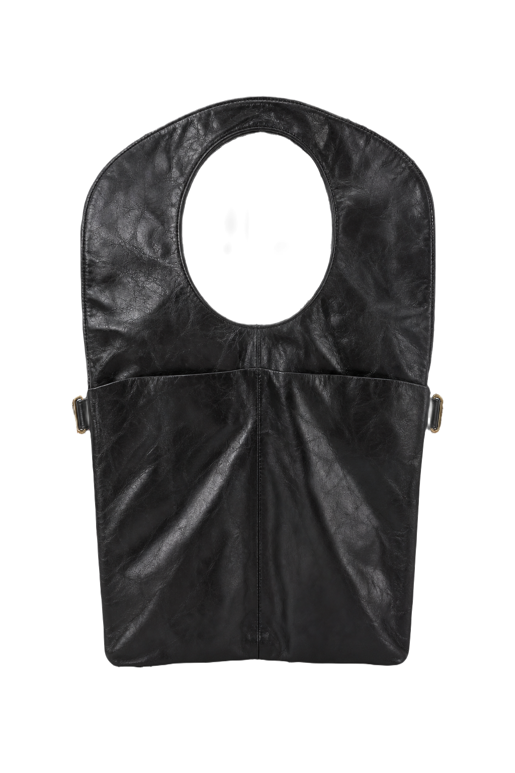 1990s Black Leather Bag - Front View