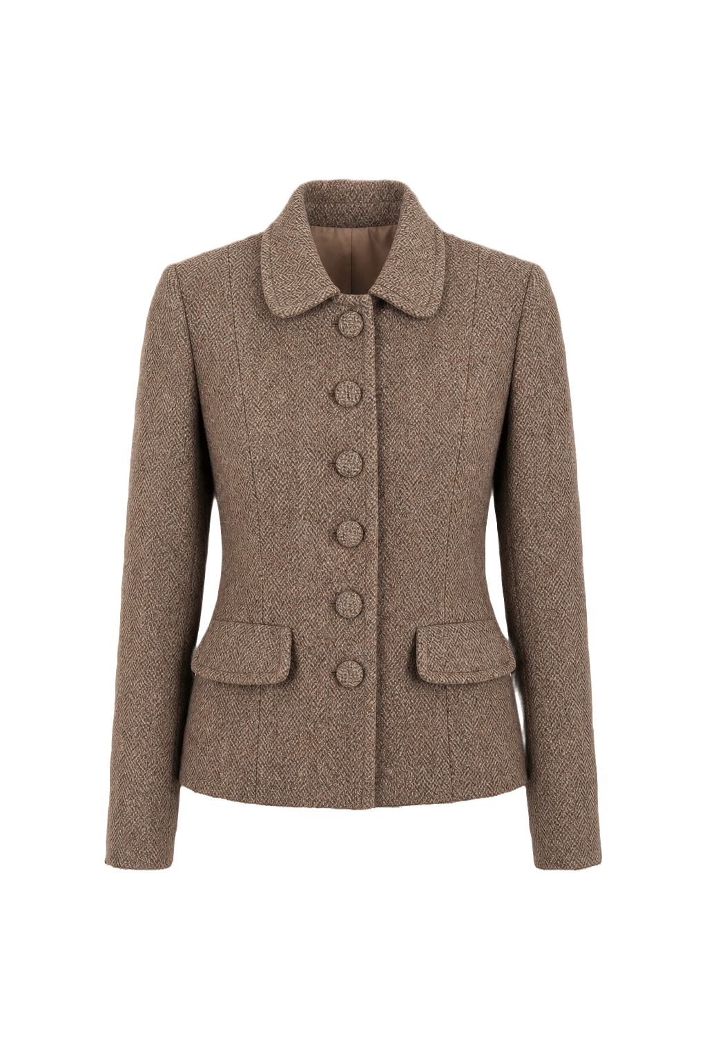 1940s Brown Wool Blazer - Front View