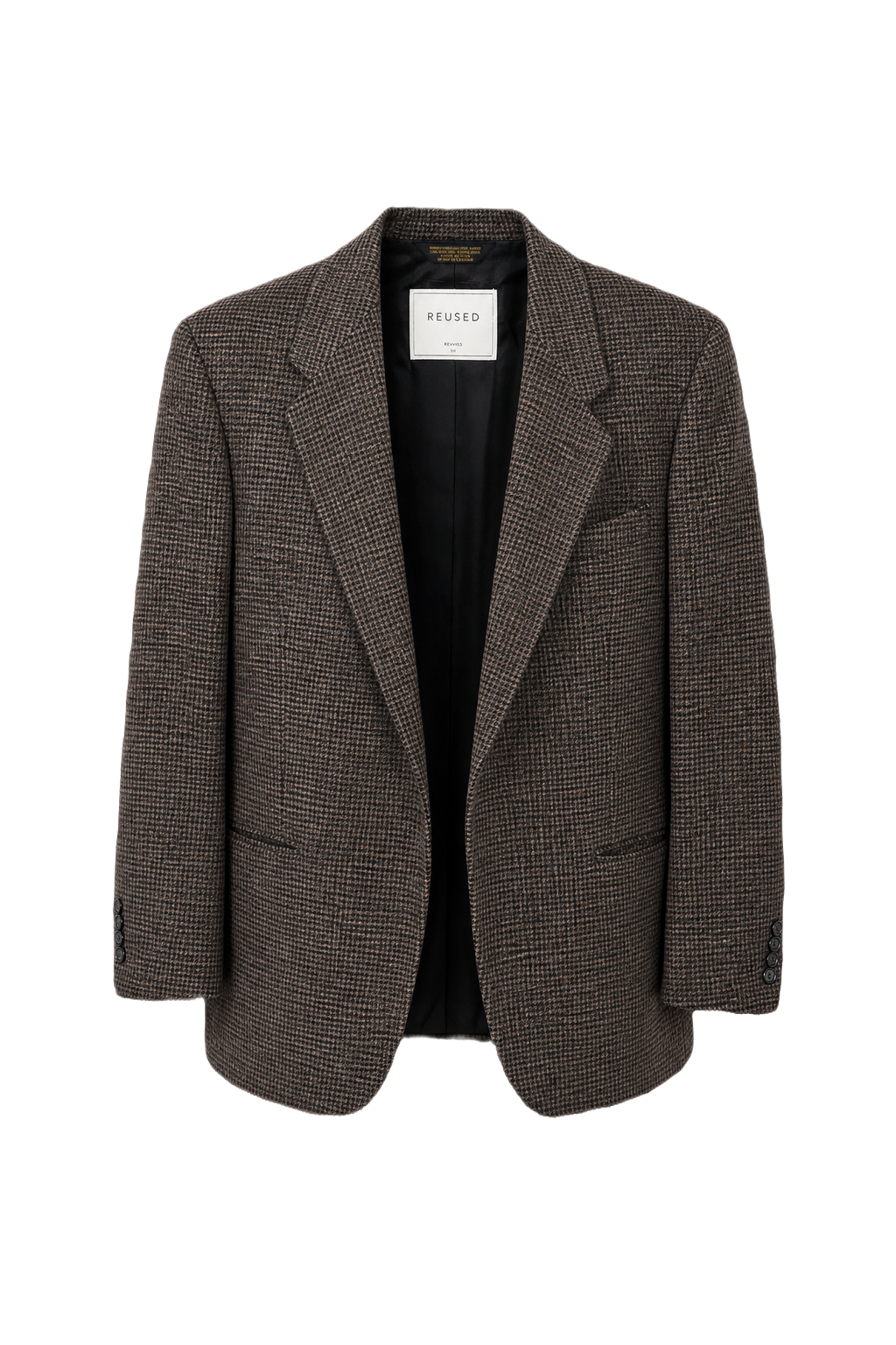 1980s Grey Wool Blend Blazer - Front View