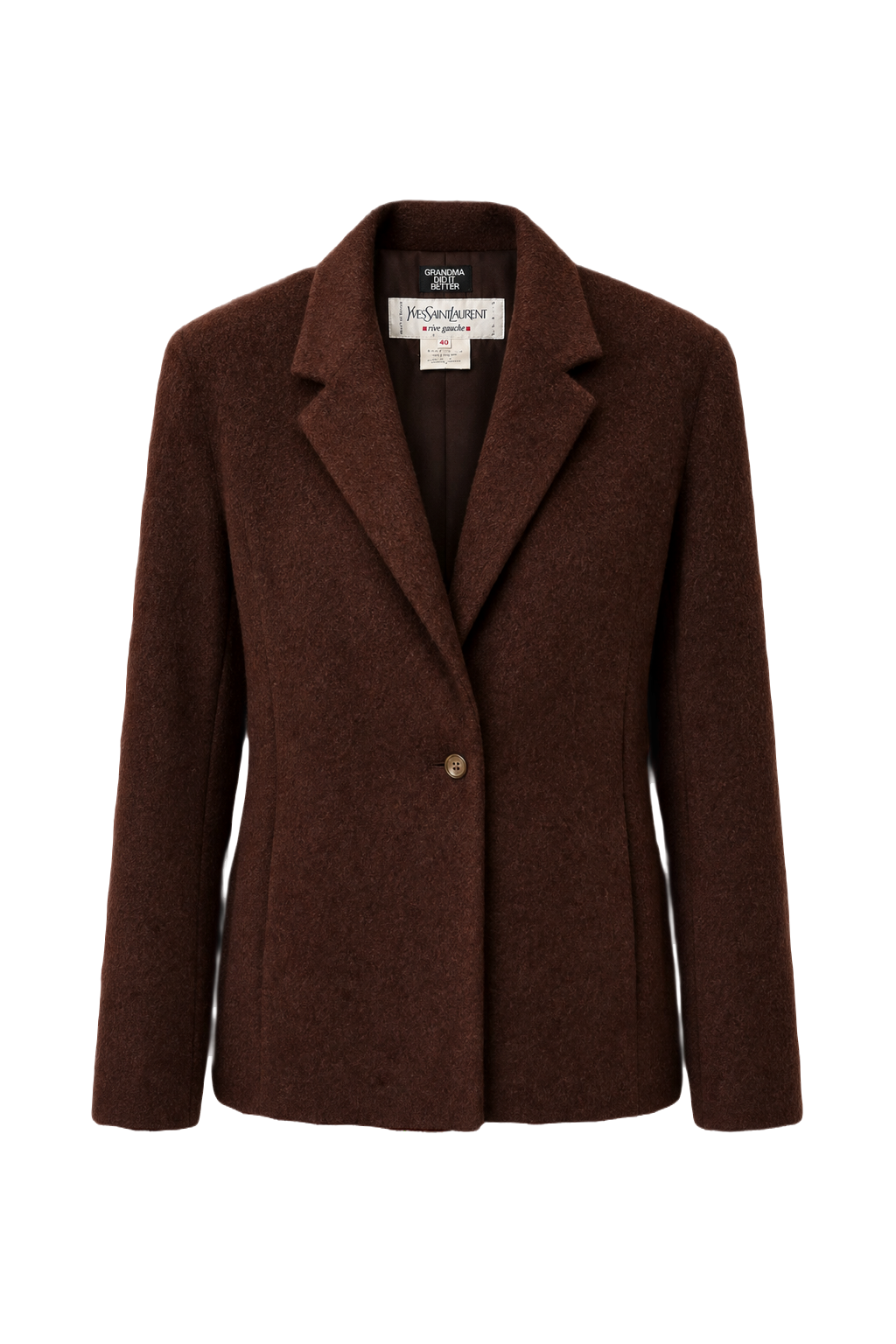 1980s Rust Wool Blazer - Front View