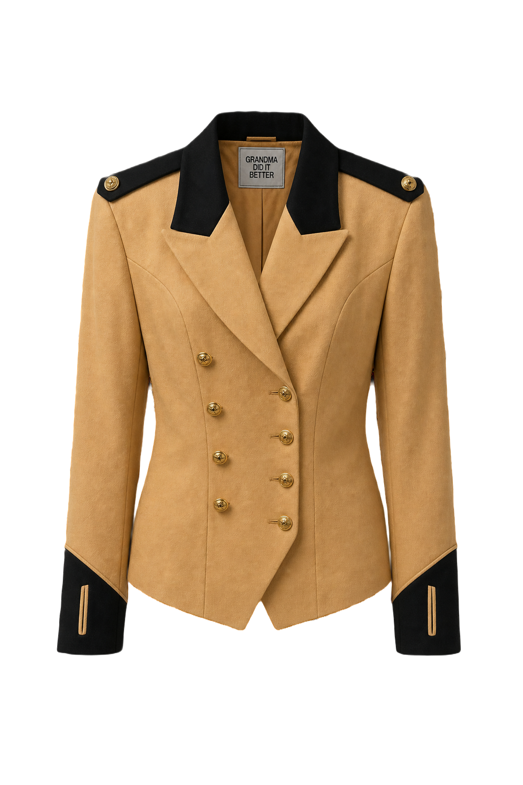 1980s Cream Wool Blend Blazer - Front View