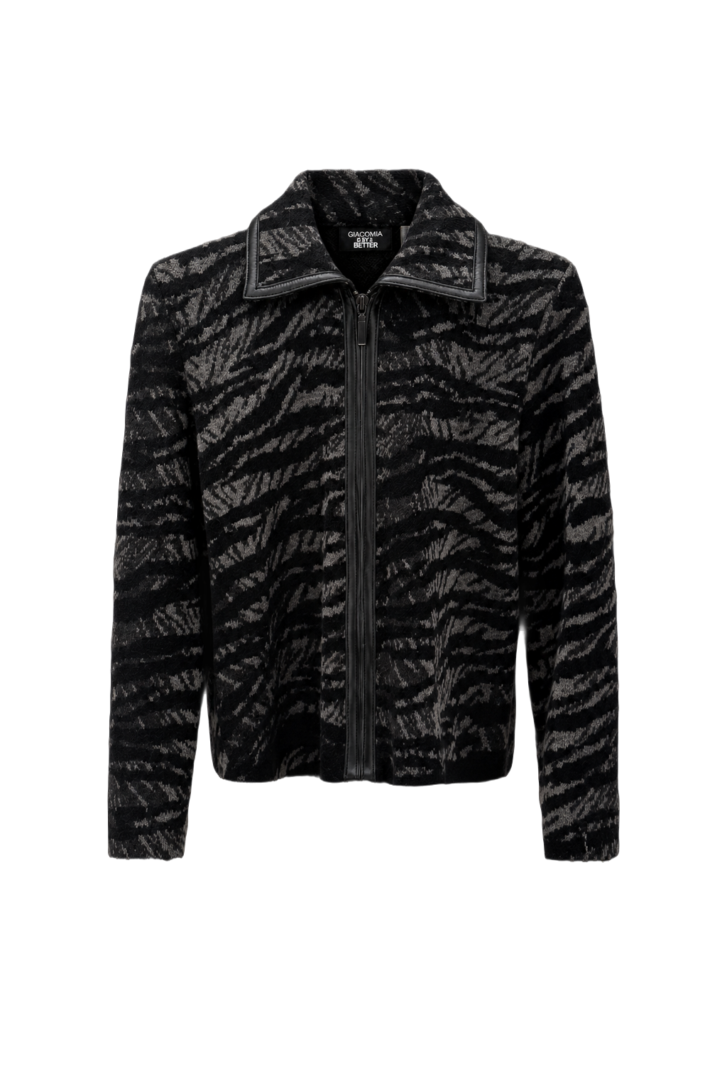 1990s Black Wool Blend Jacket - Front View