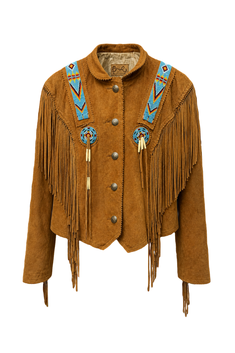 1970s Tan Suede Jacket - Front View
