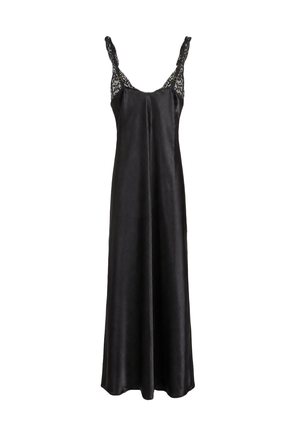 1990s Black Velvet Maxi Dress - Front View
