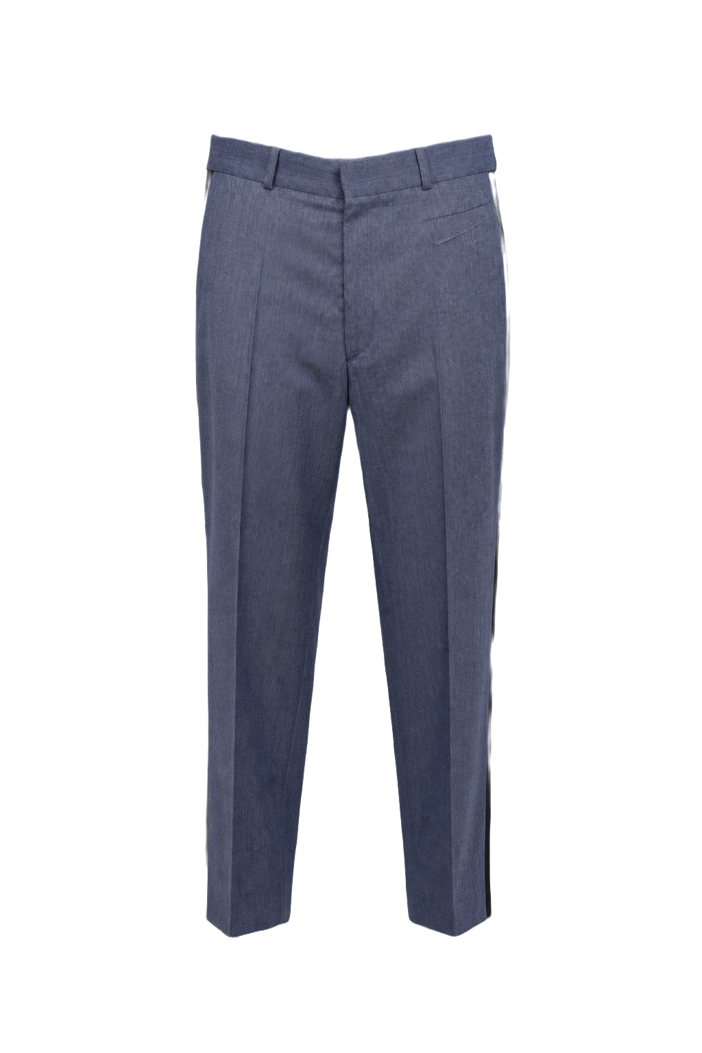 1940s Blue Wool Blend Trousers - Front View