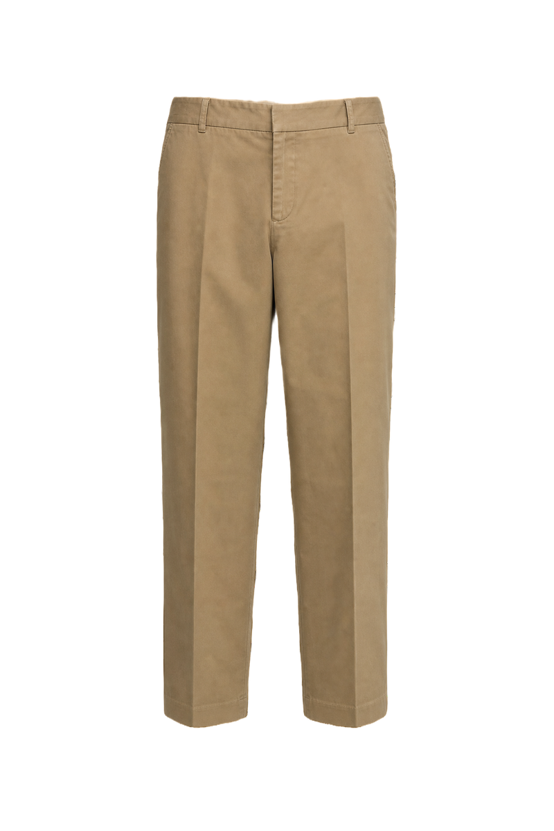 1990s Beige Cotton Trousers - Front View