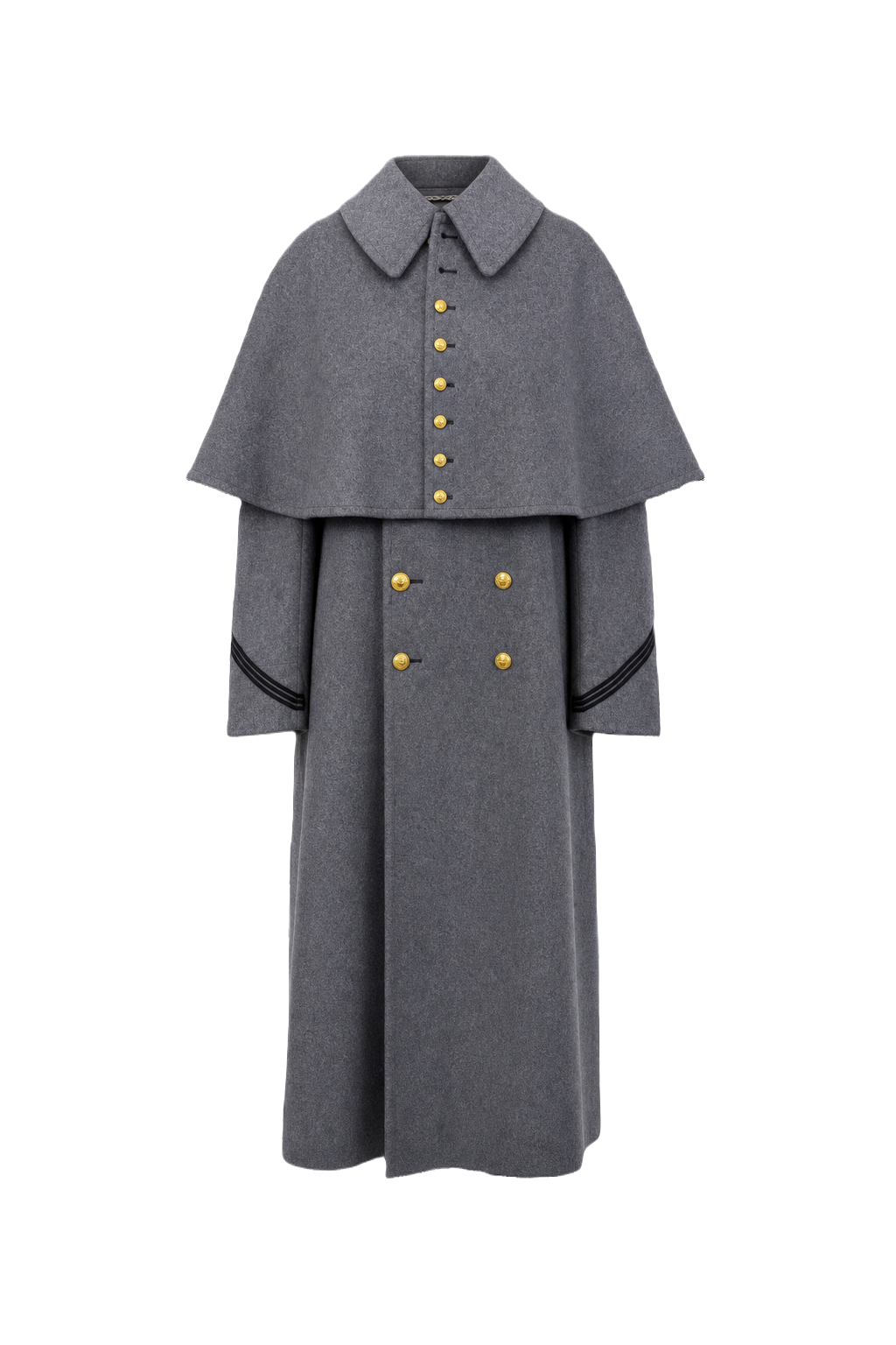 1940s Grey Wool Coat - Front View