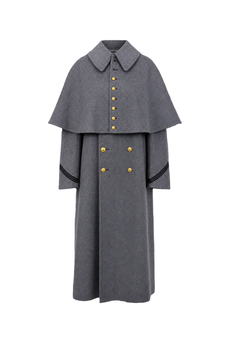 1940s Grey Wool Coat - Front View