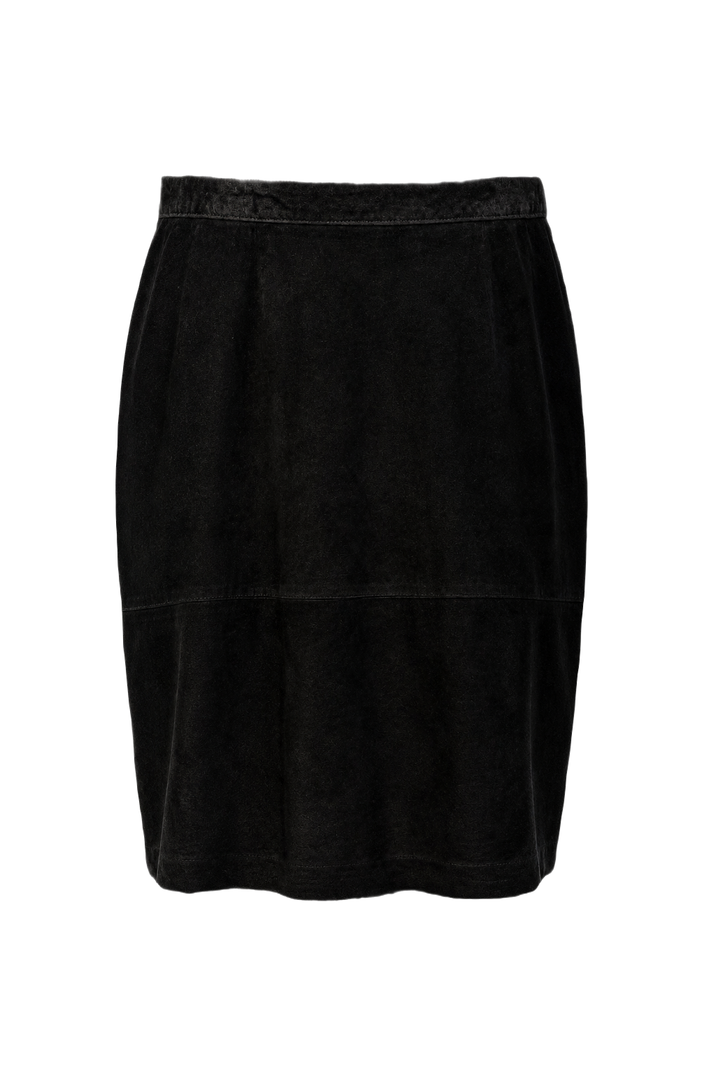 1990s Black Velvet Skirt - Front View