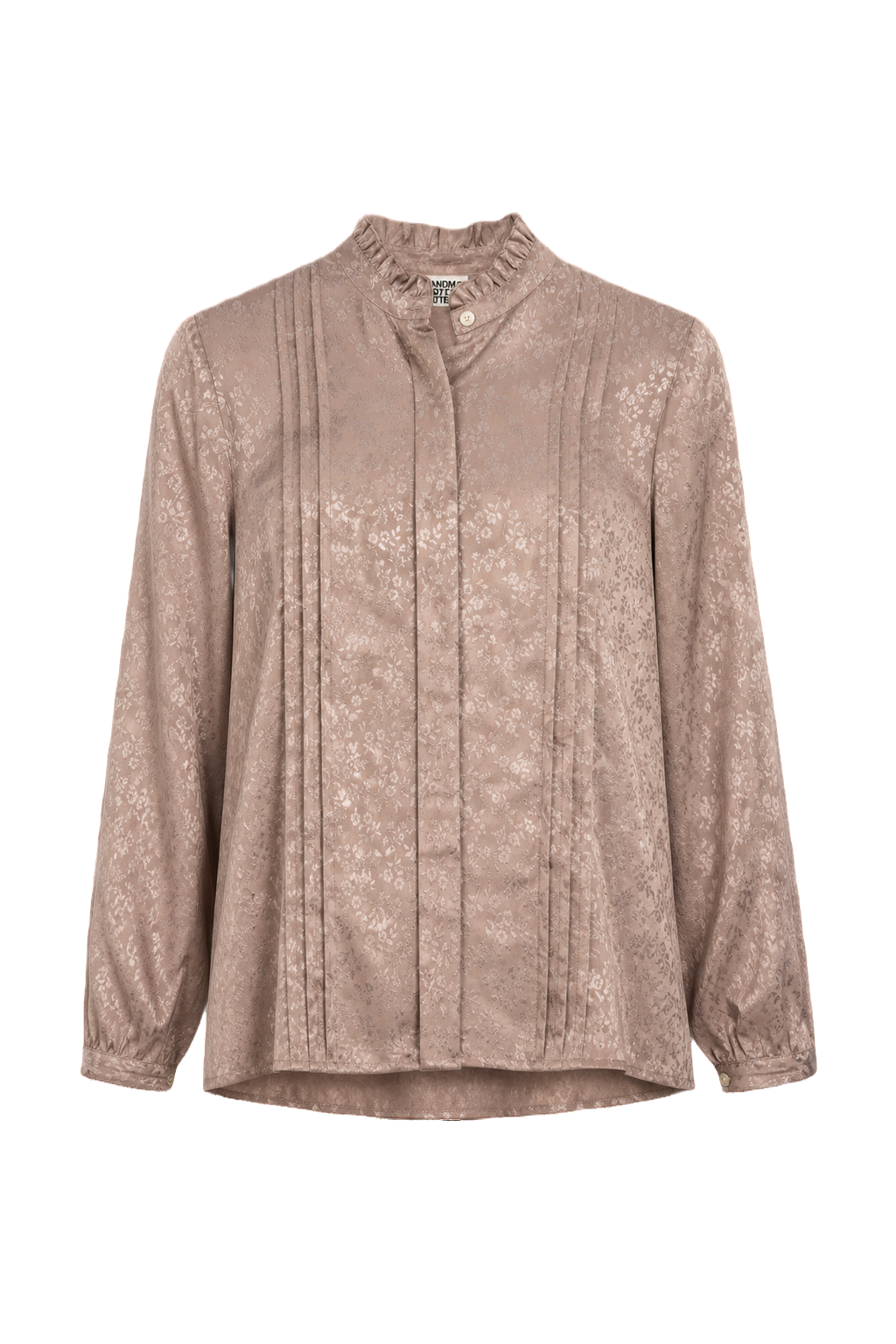 1980s Dusty Rose Pink Satin Blend Blouse - Front View